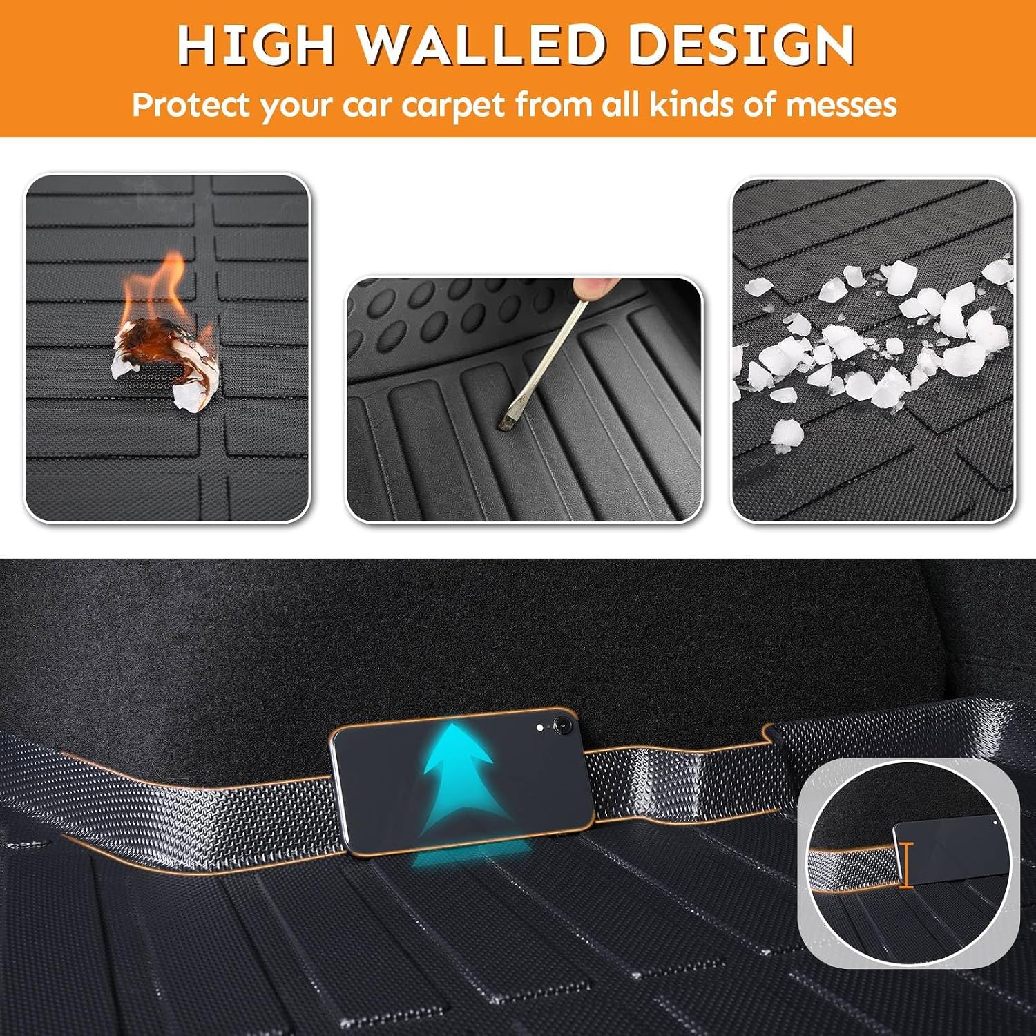 Thumbnail 4 de Binmotor Floor Mats for Jeep Grand Cherokee L 6‑Seater TPE