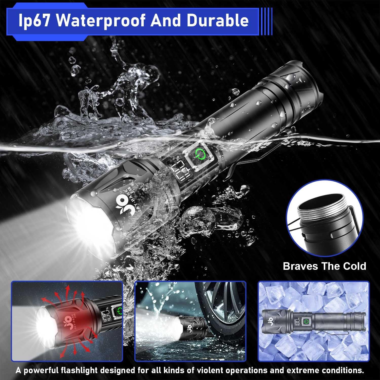 Thumbnail 5 de JAY-PARK Torches LED Super Bright 500,000 Lumens Torch
