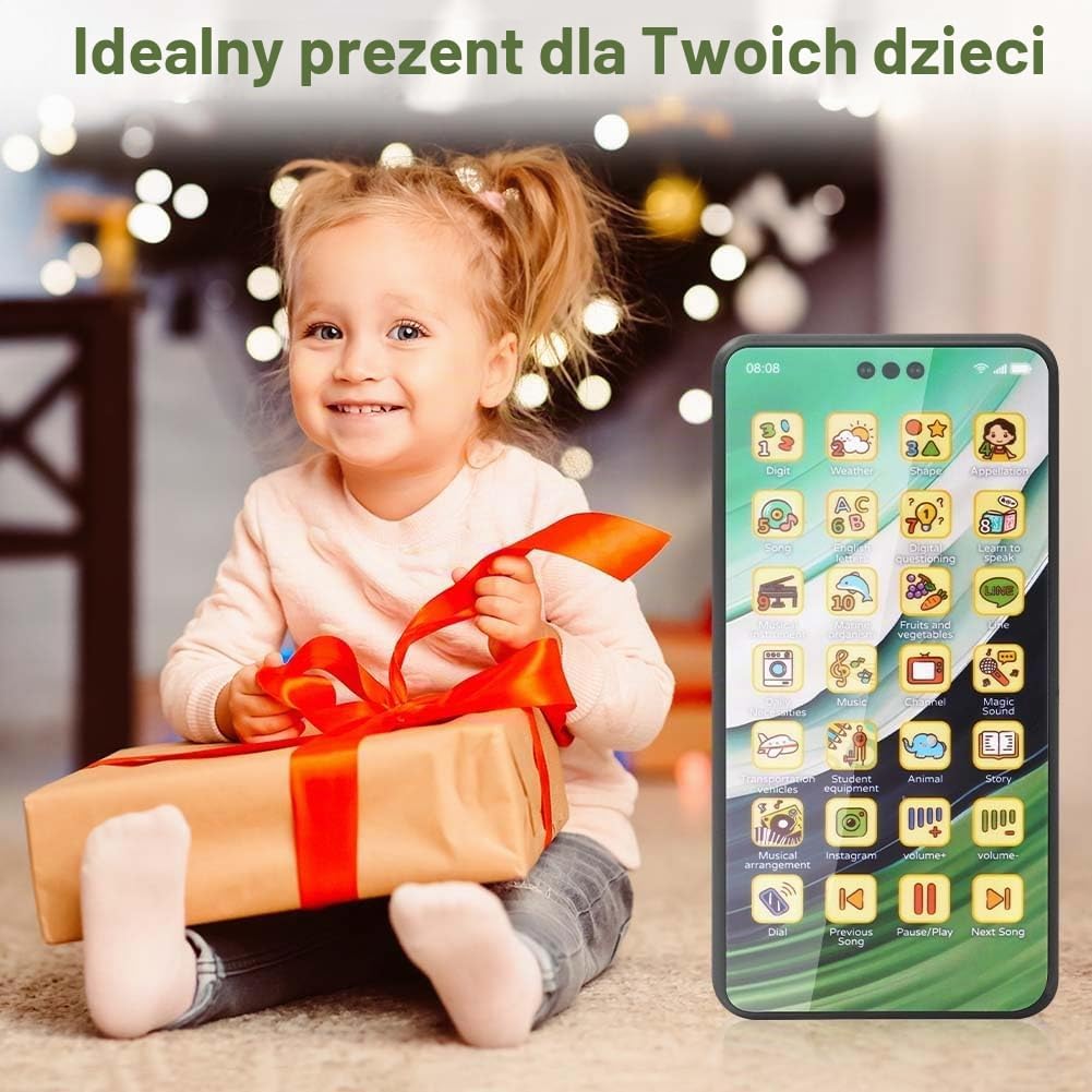 Thumbnail 6 de Aolso 3897775 – zabawkowy telefon z muzyką, światłami LED i regulacją głośności