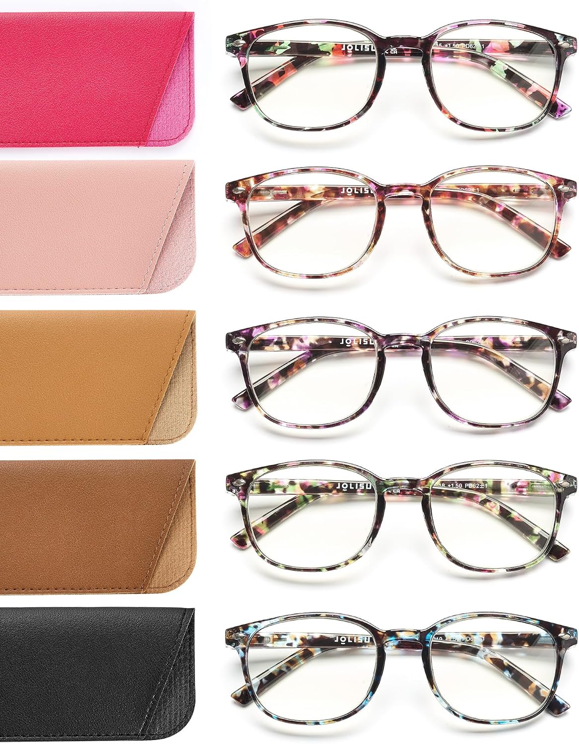 Detalle de JOLISU Reading Glasses, 5-Pack