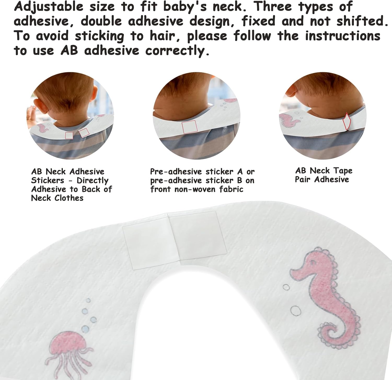 Thumbnail 2 de PewinGo bavaglini monouso regolabili per lo svezzamento (con strato impermeabile e alta assorbenza)