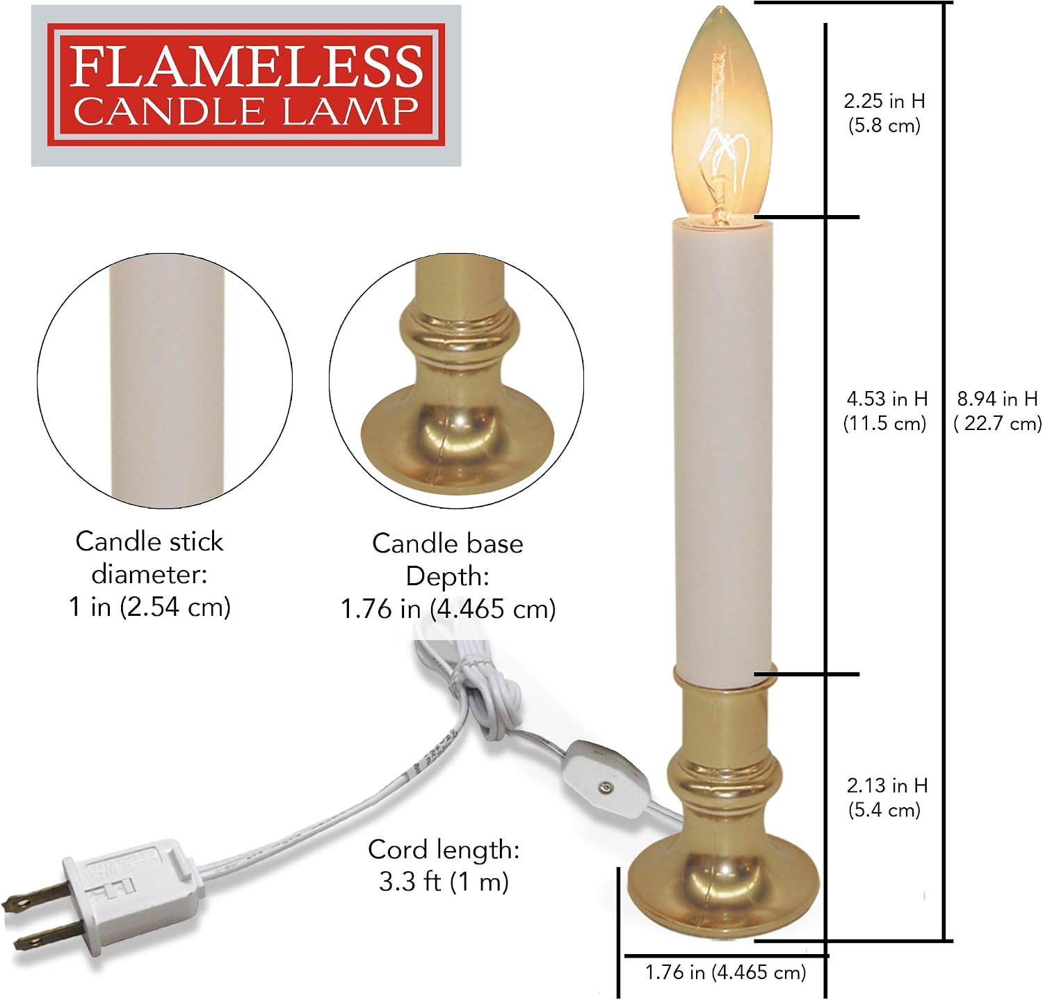 Detalle de Brite Star Electric Window Candle, 10-Inch