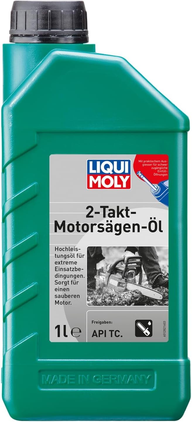 Detalle 2 de LIQUI MOLY 2-Takt-Motorsägen-Öl (1 L) – farblos, mineralisch, API TC