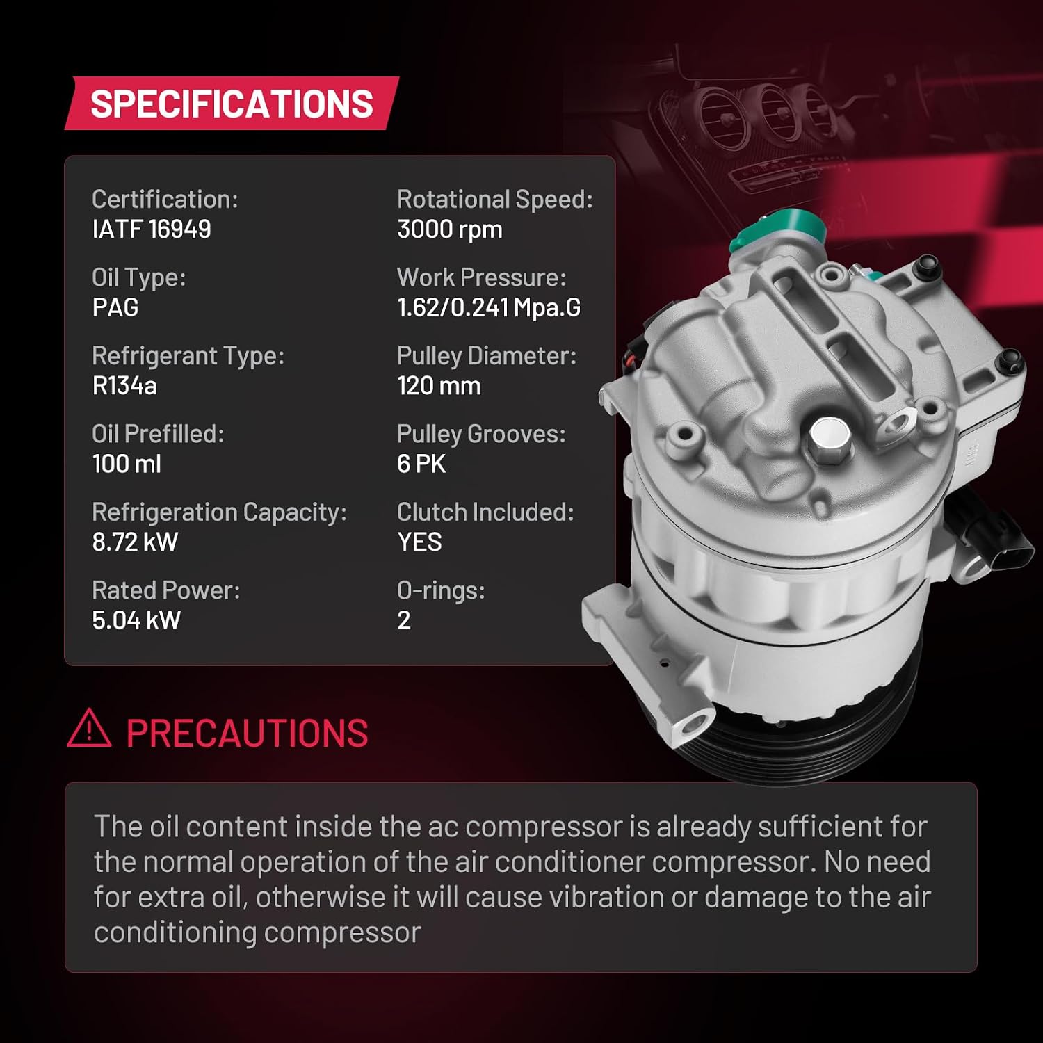 Detalle 1 de BDFHYK A/C compressor 178315