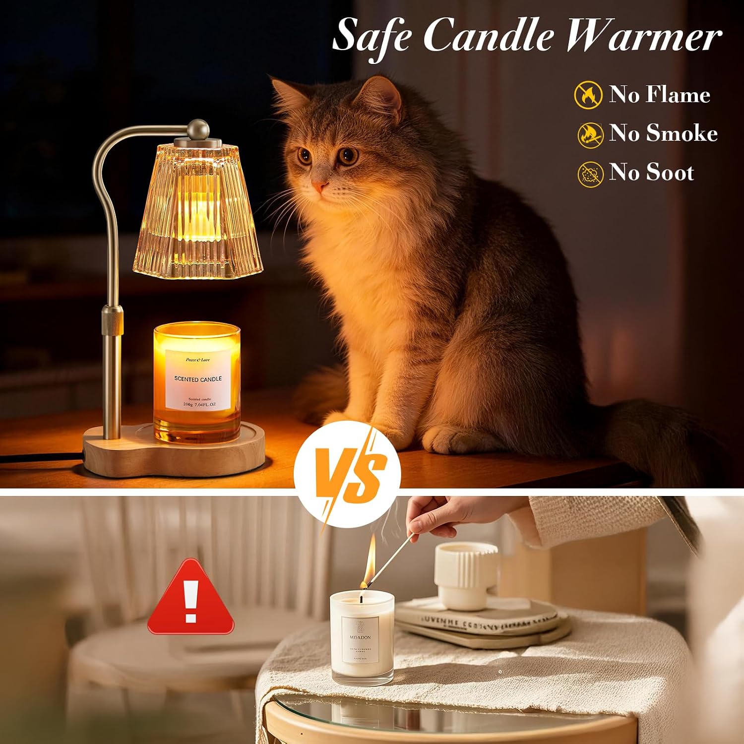 Thumbnail 1 de AODHGR Candle Warmer Lamp, Amber