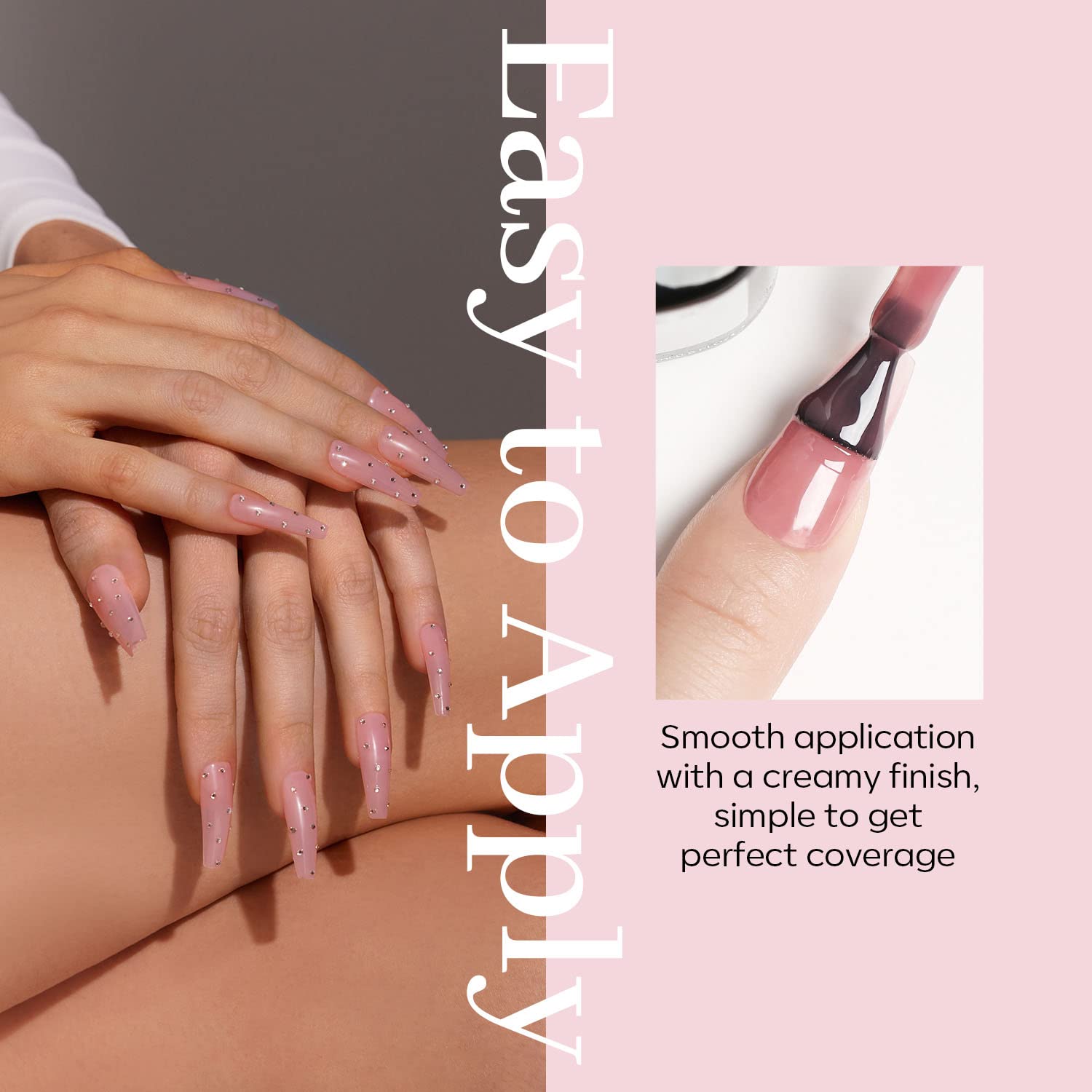 Thumbnail 6 de Modelones Pink Jelly Nude Gel Nail Polish (15ml) for French Tips & Home Manicures