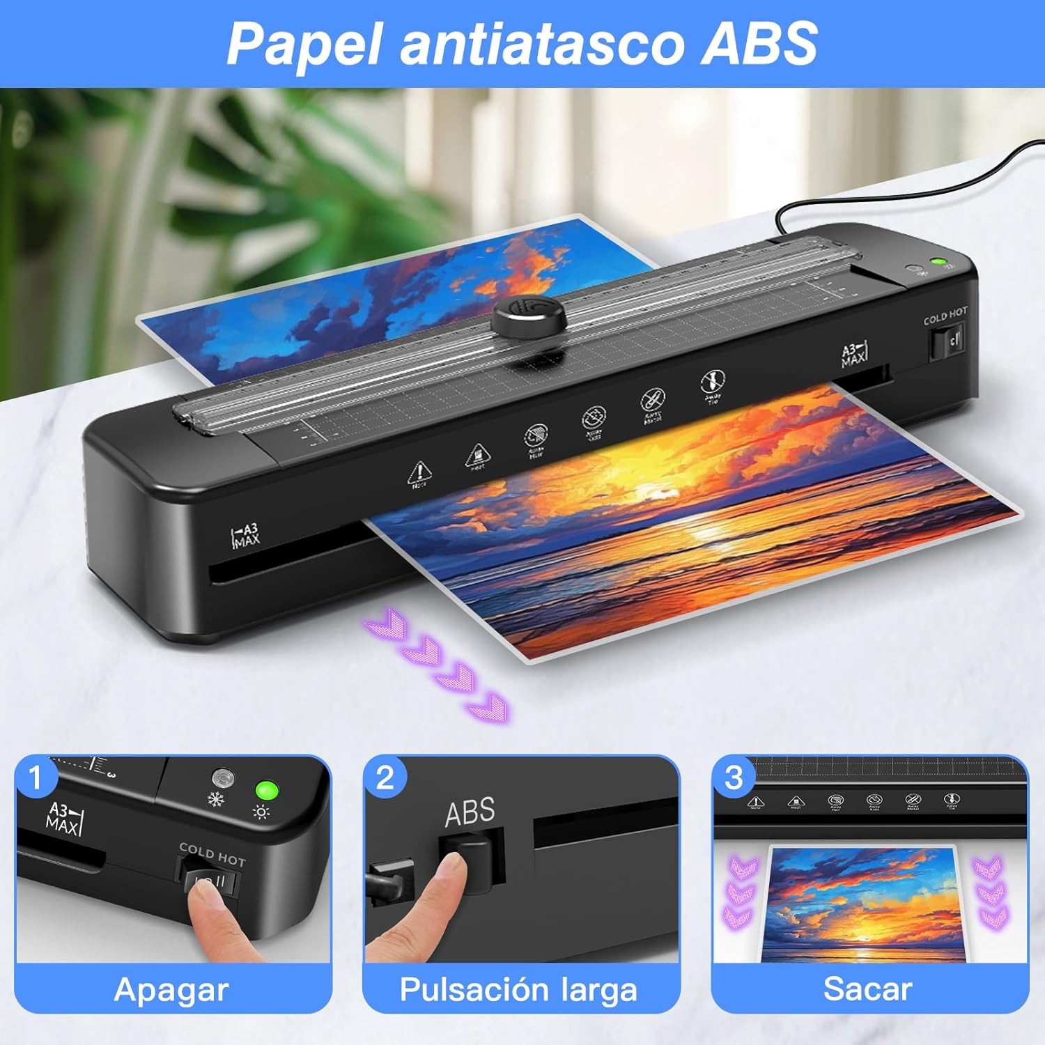 Thumbnail 1 de Raycial Plastificadora A3 con 30 hojas 📦