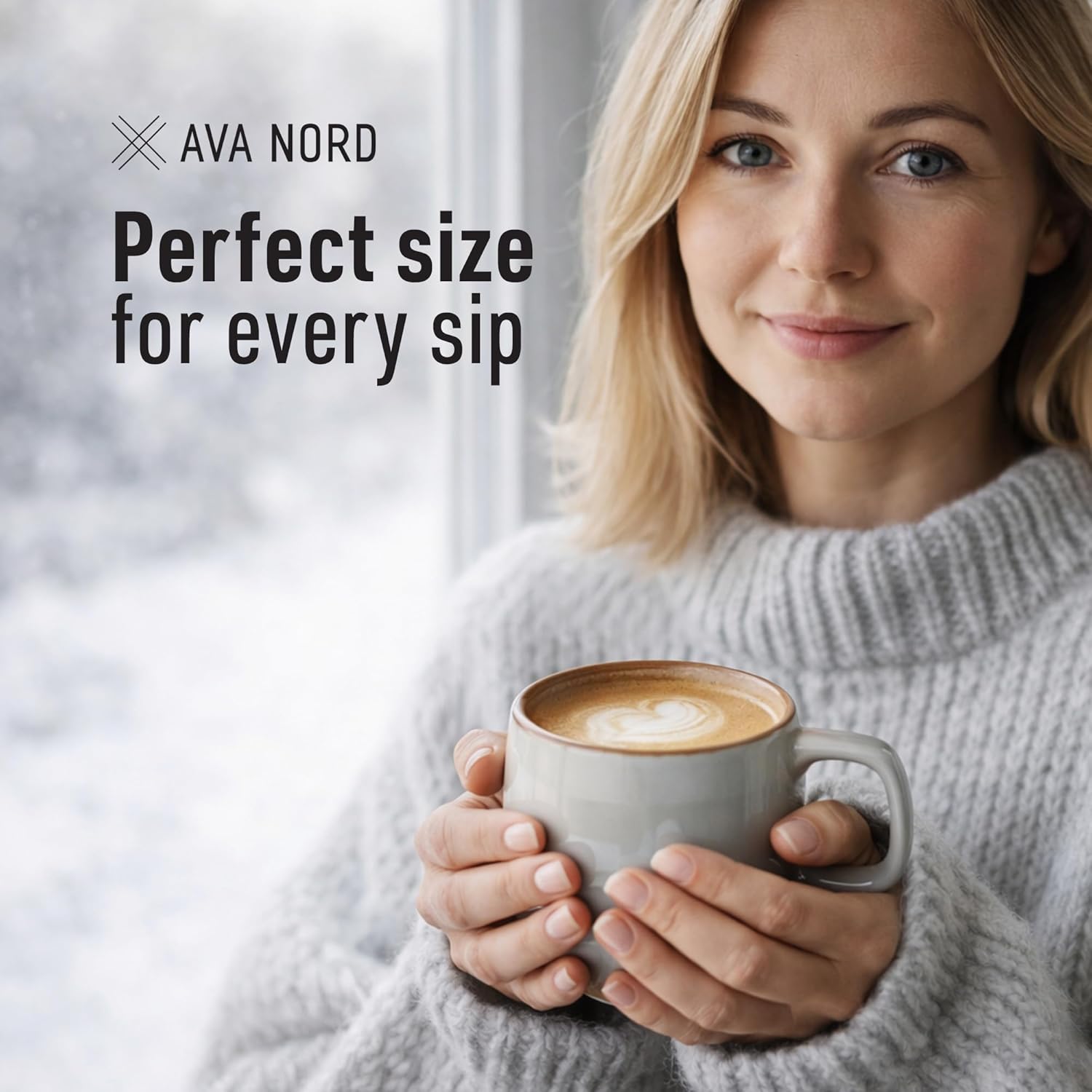 Thumbnail 3 de Ava Nord Ceramic Coffee Mugs 12 oz Set