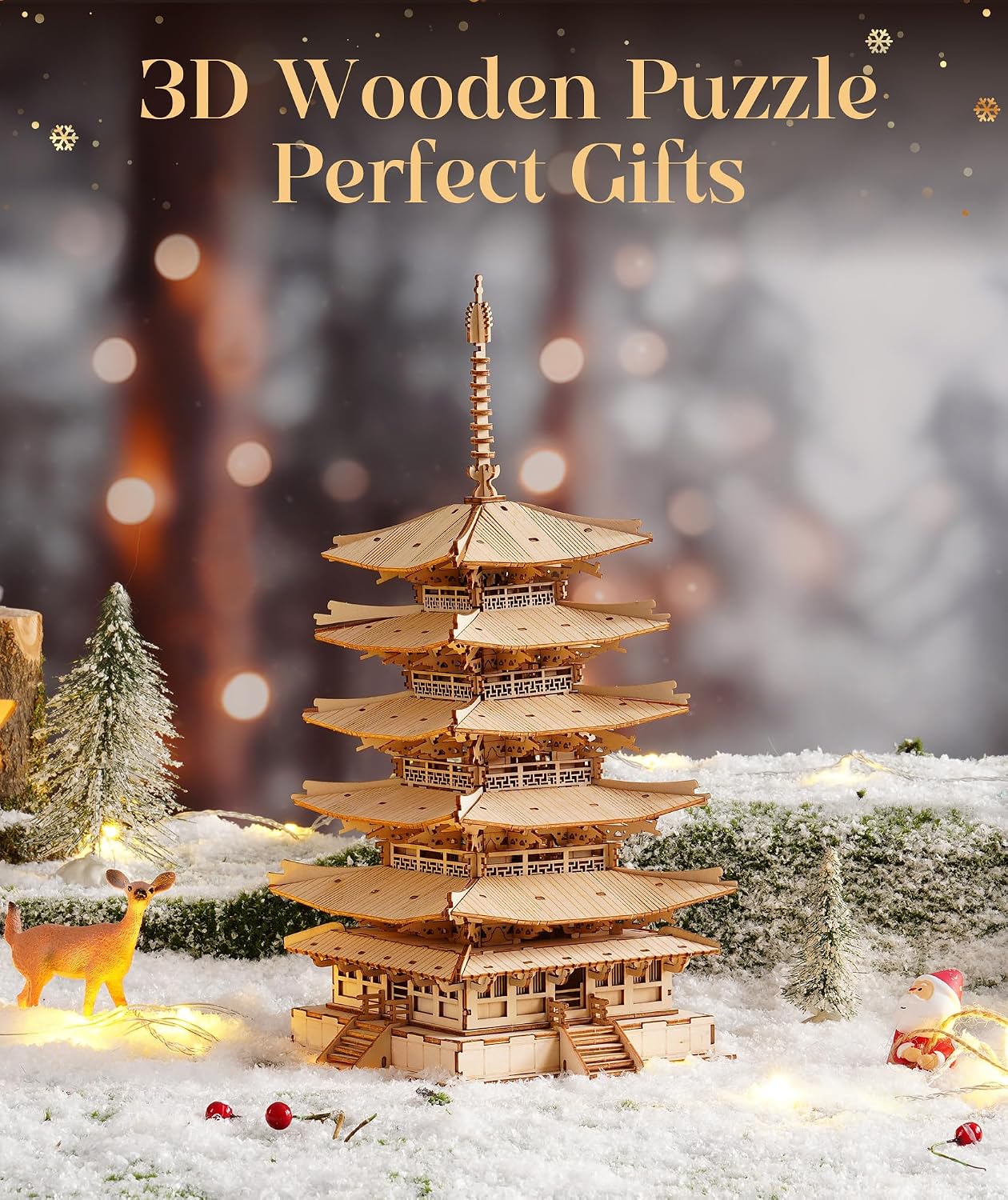 Detalle 2 de ROWOOD Puzzle 3D Temple japonais 275 pièces 🧩