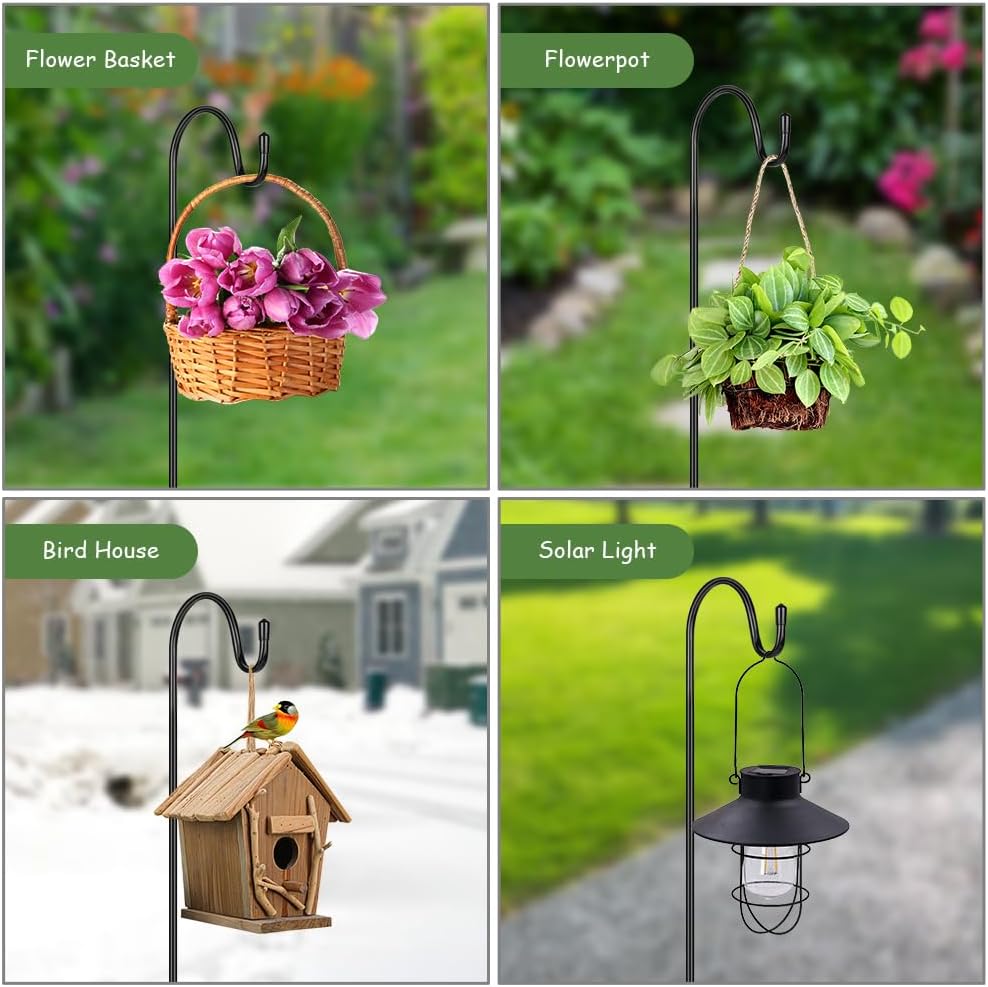 Detalle 1 de OFFCUP Shepherd Hooks, 2 x 75 cm, with 4 Plant Sign Poles
