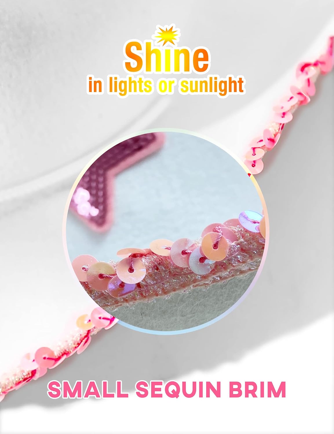 Thumbnail 6 de db11 Pink Cowboy Hat with Sequins and Heart Glasses (White & Pink) – A Fun Party Accessory
