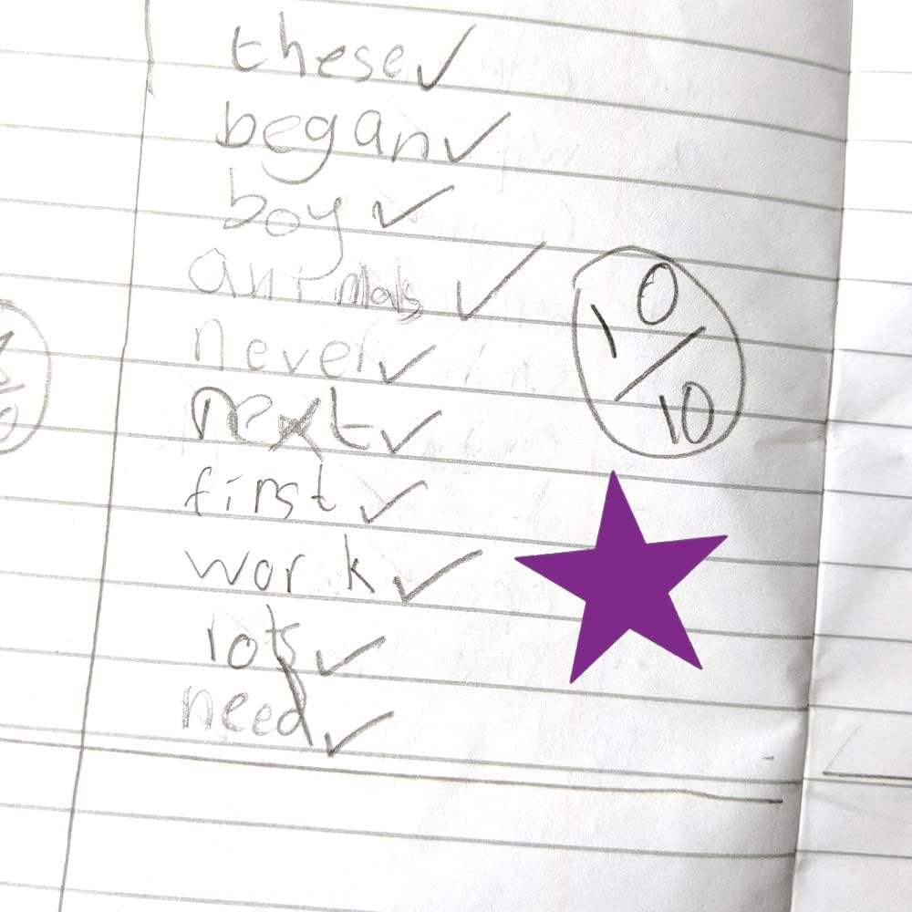 Detalle de SuperStickers Pre Inked Star Stamp for Teachers in Purple, 28mm