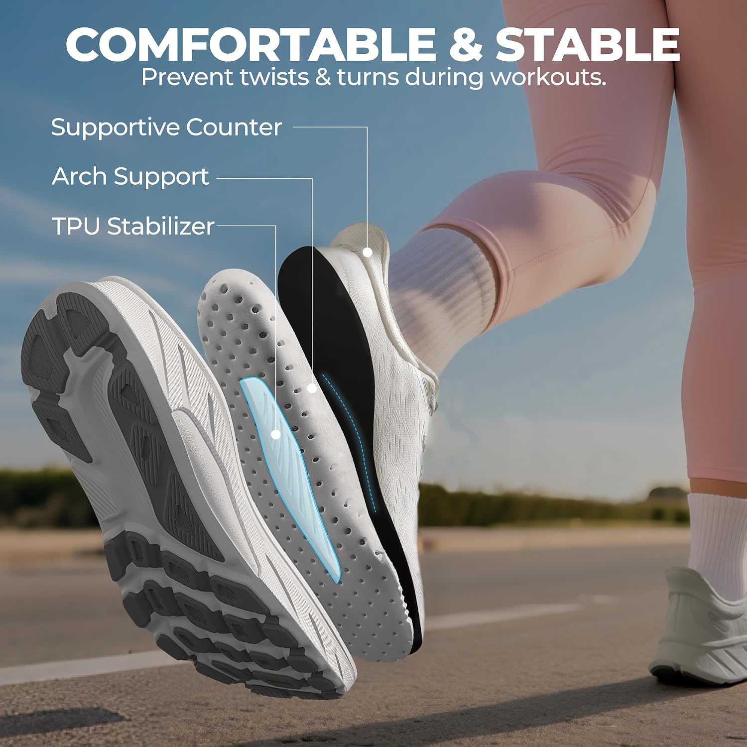 Detalle 2 de ALLSWIFIT Slip On Stability Walking Shoes