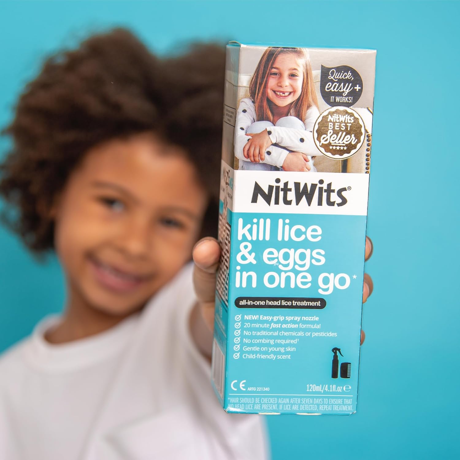 Thumbnail 5 de NitWits All-In-One Head Lice Treatment Spray (120ml) with Nit Comb