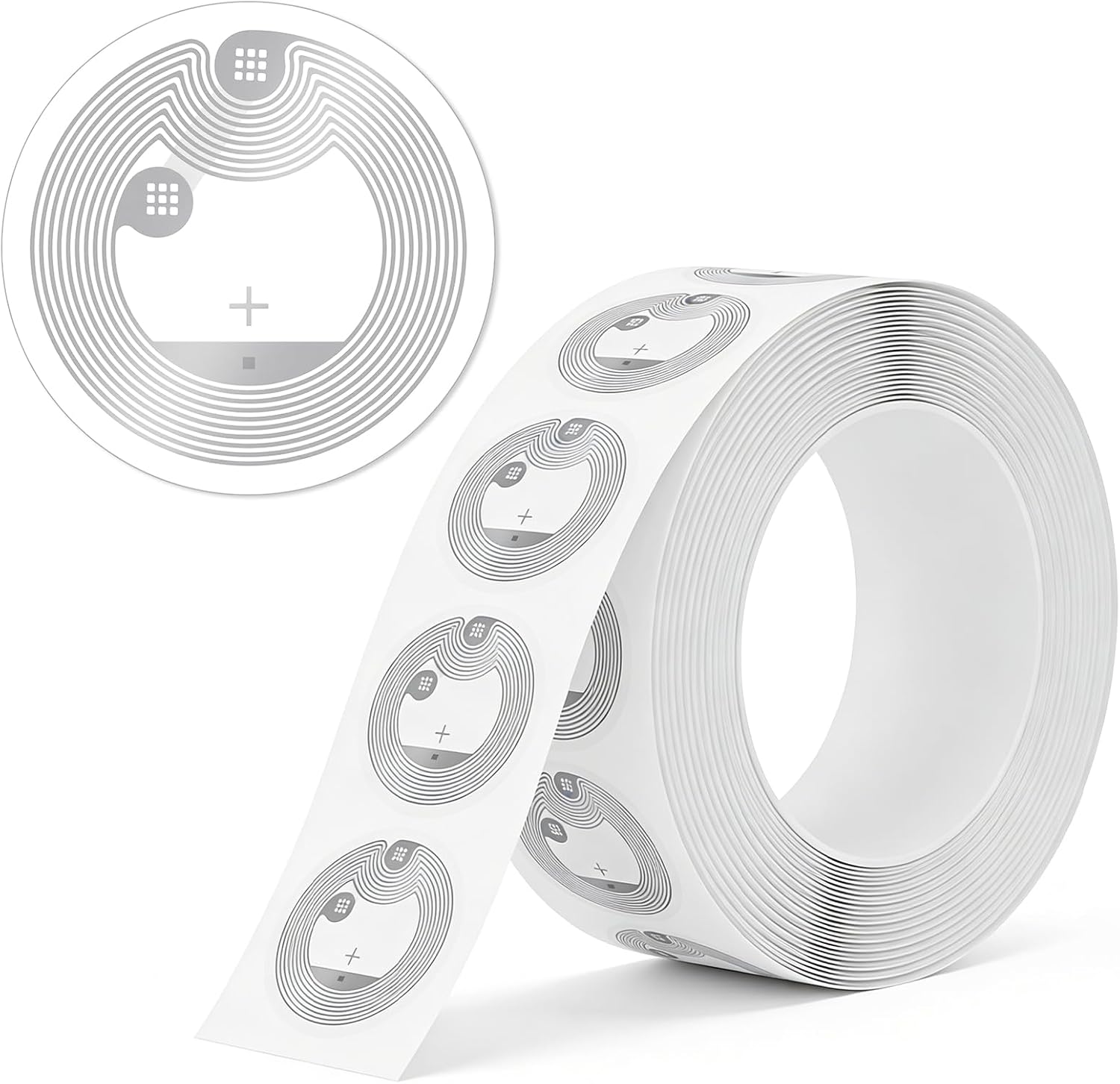 Detalle de OFFCUP NTAG213 NFC-stickers, rond, 25 mm, 144 byte, zelfklevend, 50 stuks