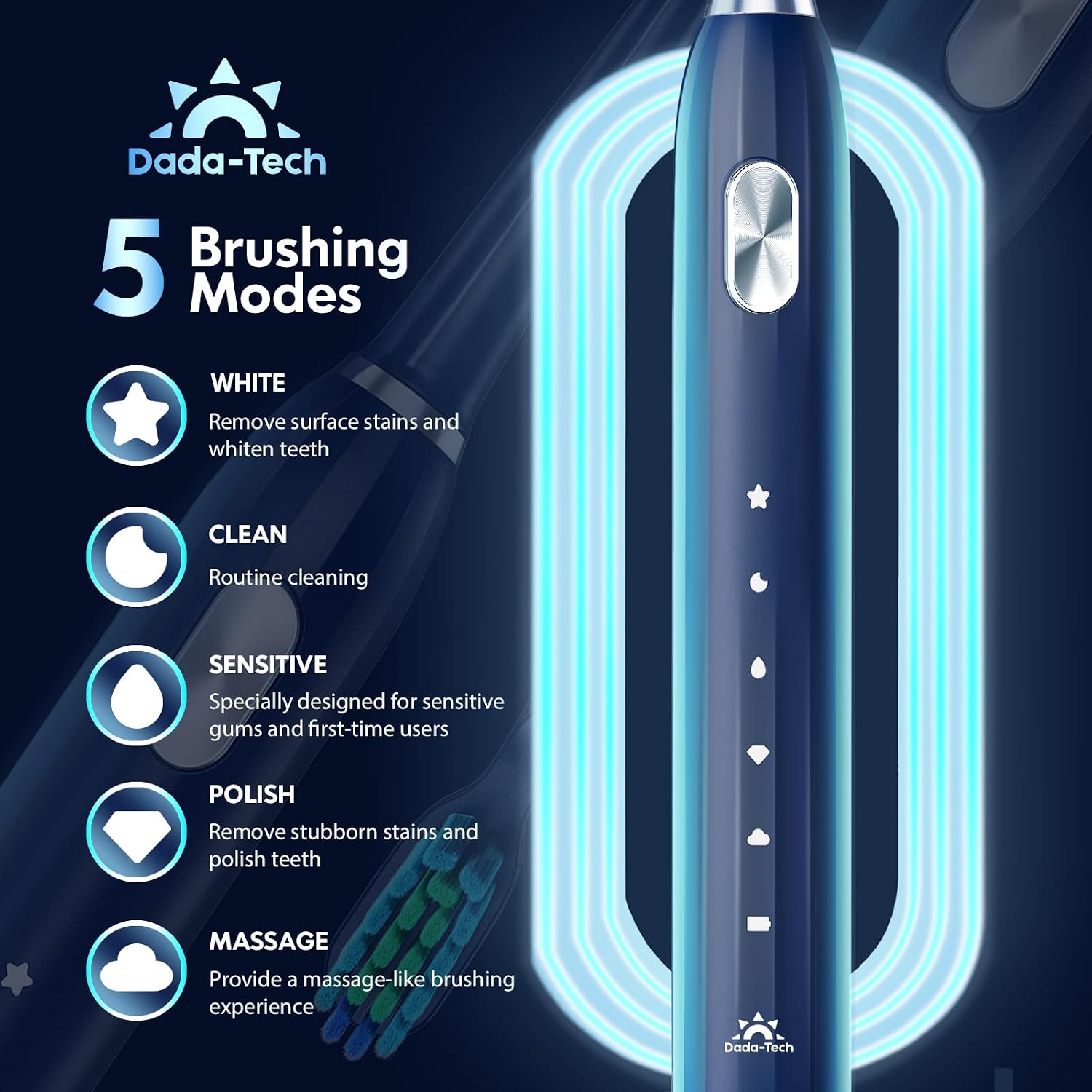 Detalle 2 de Electric Toothbrush Sonic 40000 VPM