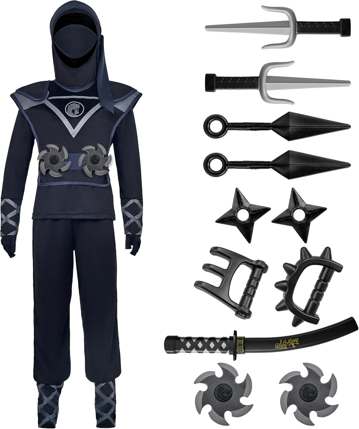 Detalle de Spooktacular Creations Deluxe Ninja Kostüm 3–4 Jahre 👻