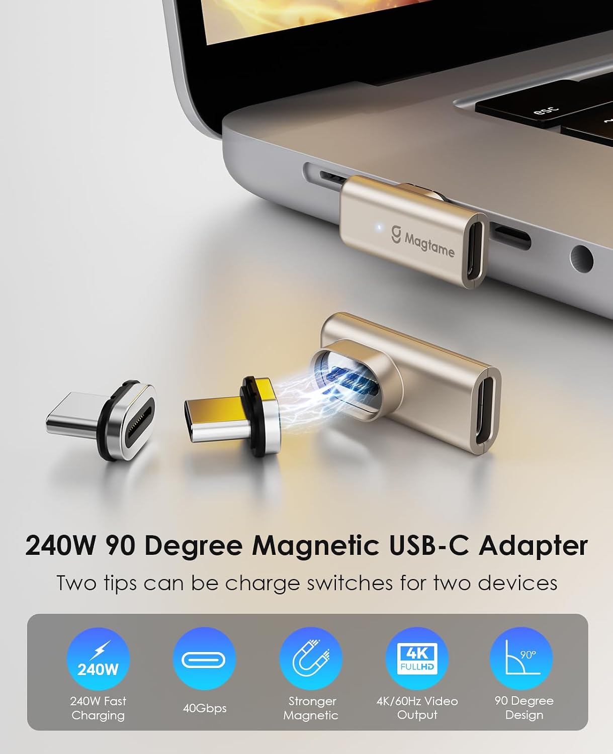 Detalle 2 de Magtame Adaptateur magnétique 240 W 40 Gbps