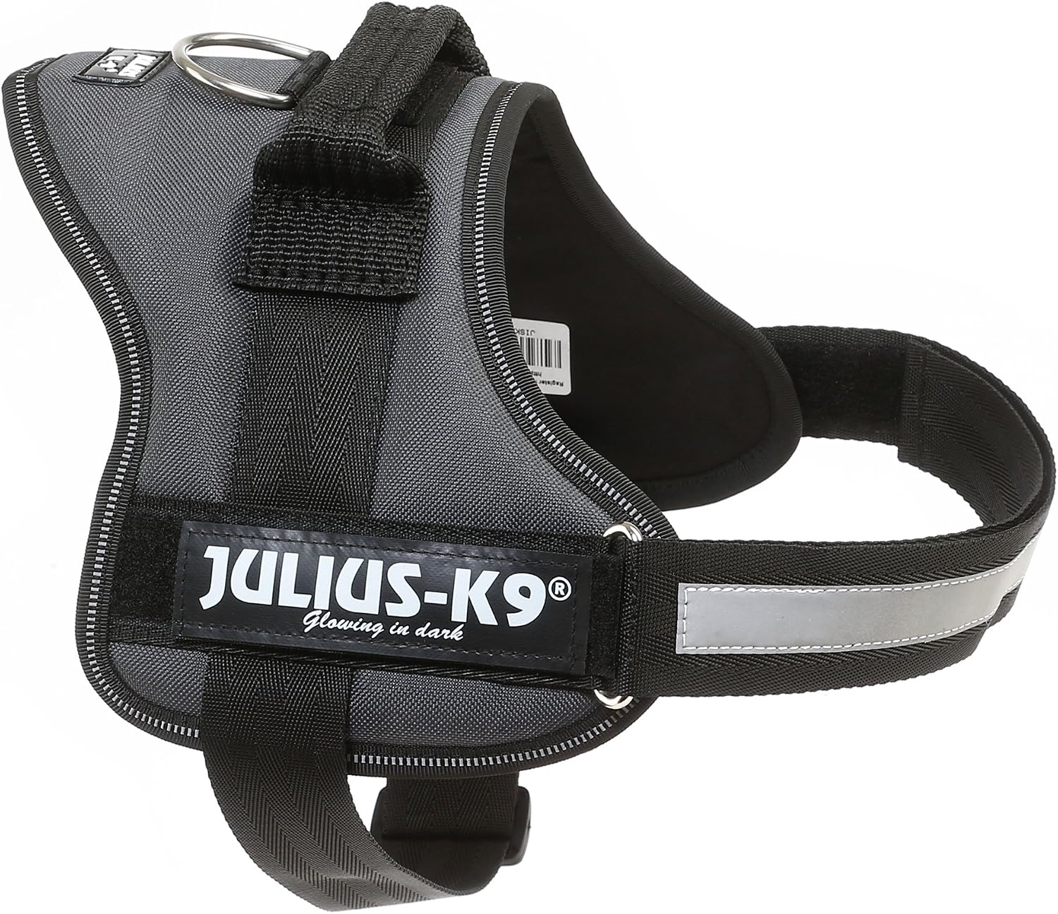 Detalle de Julius-K9 szelki dla psa L/1, nylonowe, antracytowe z odblaskami