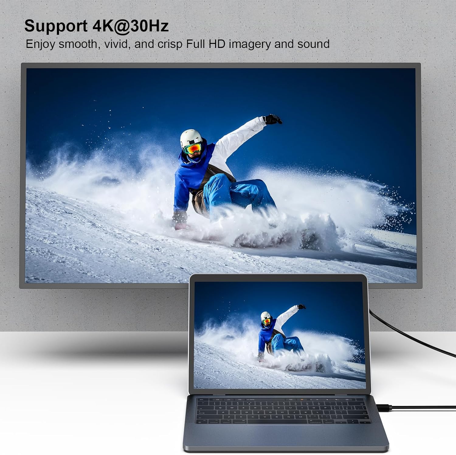 Detalle 1 de BENFEI mini DisplayPort HDMI 4,5 m