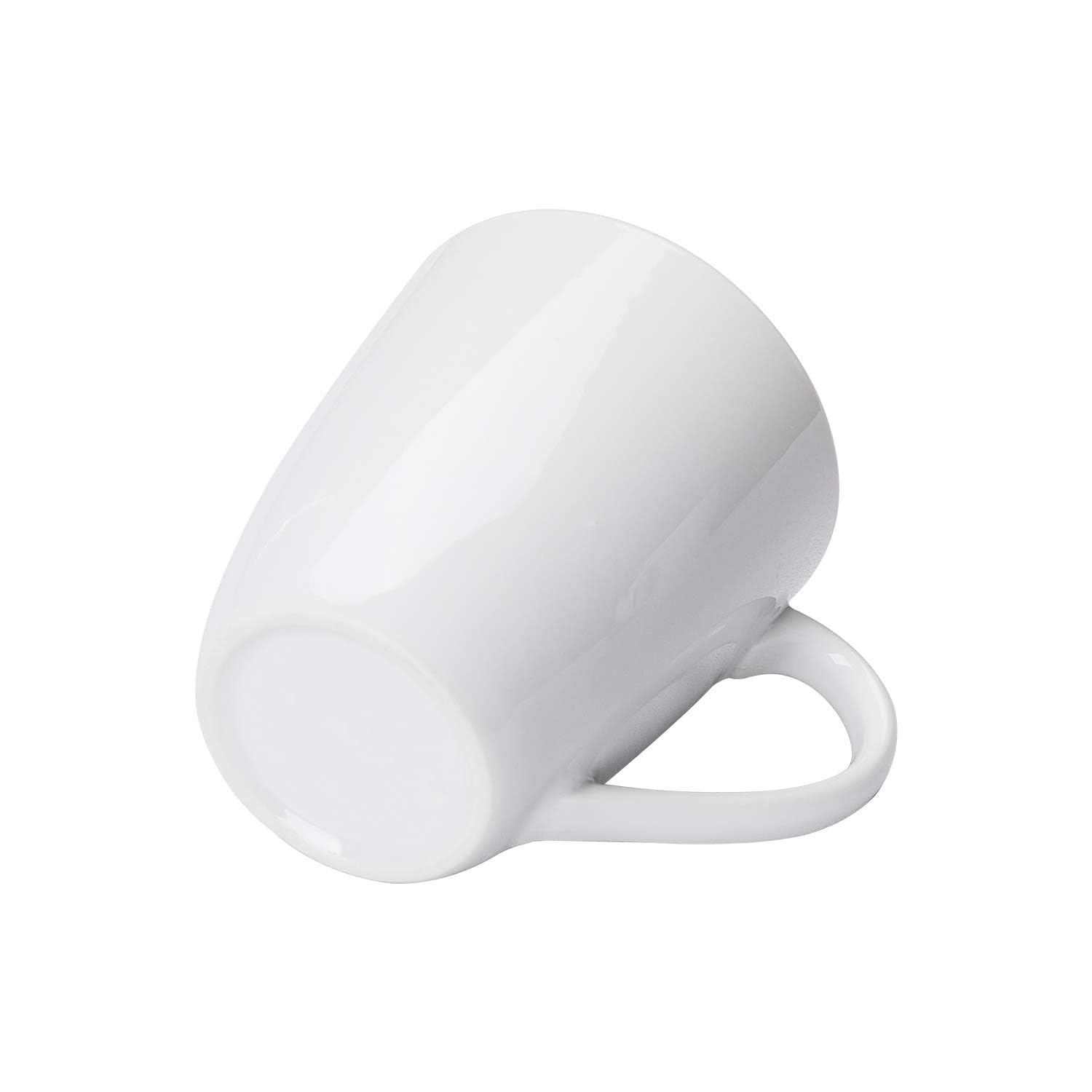 Detalle de Service de 12 tasses à café en porcelaine Amazon Basics (355 ml), blanc