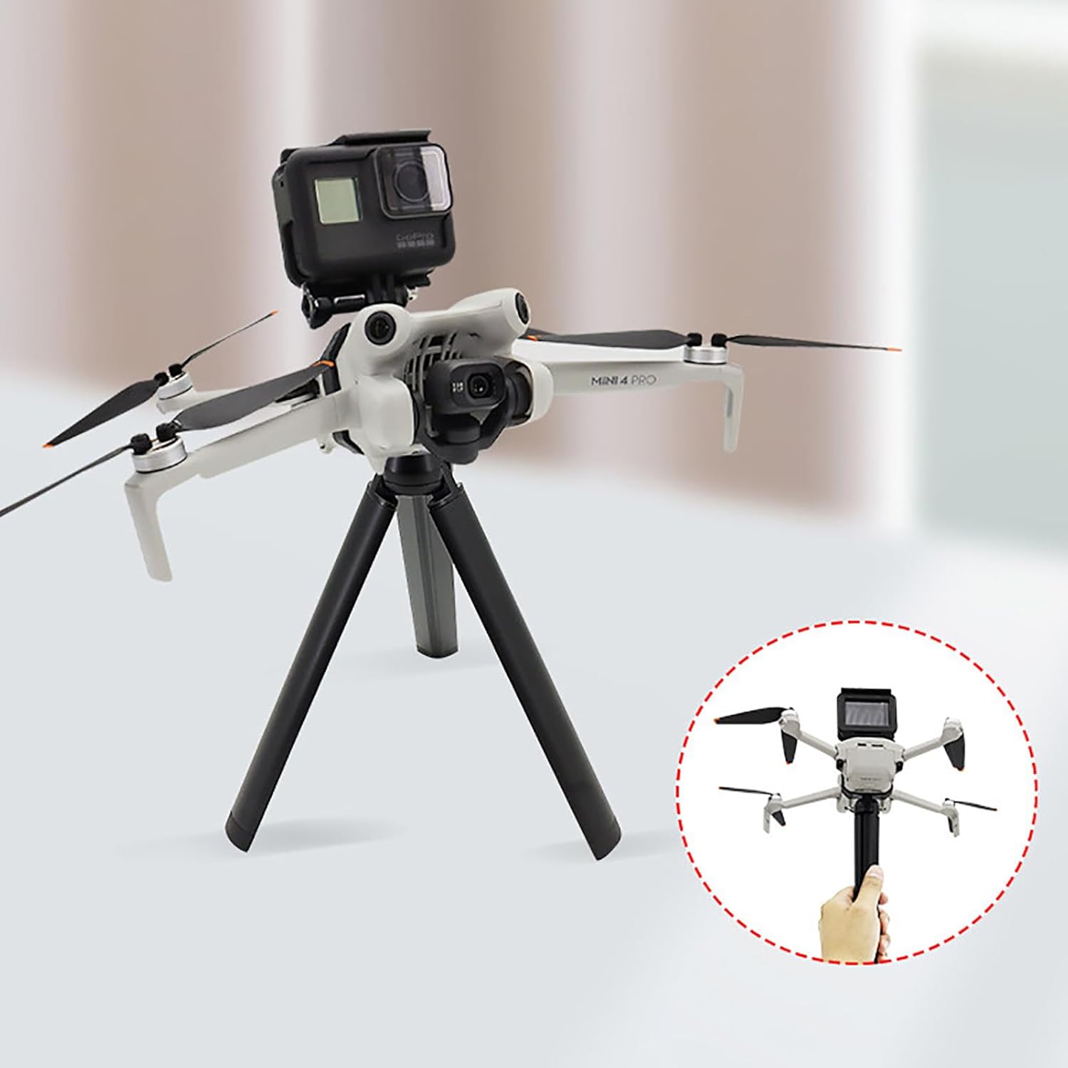Thumbnail 5 de Action Camera Mount Holder for DJI Mini Series — Gimbal Extension Bracket with 1/4" Screw Adapter