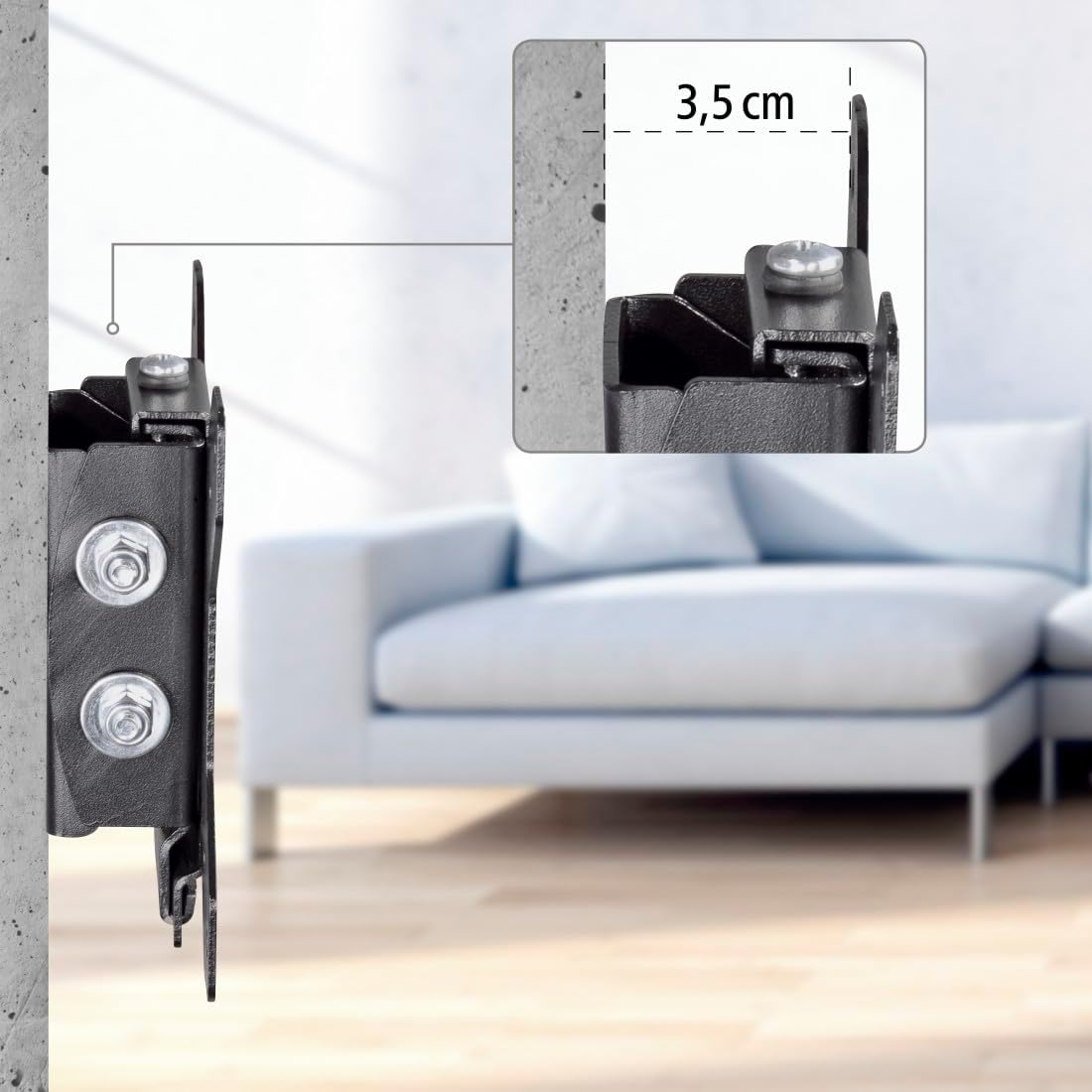 Detalle 2 de Hama neigbare TV-Wandhalterung für 10–26 Zoll bis 30 kg (VESA 75/75 & 100/100) schwarz