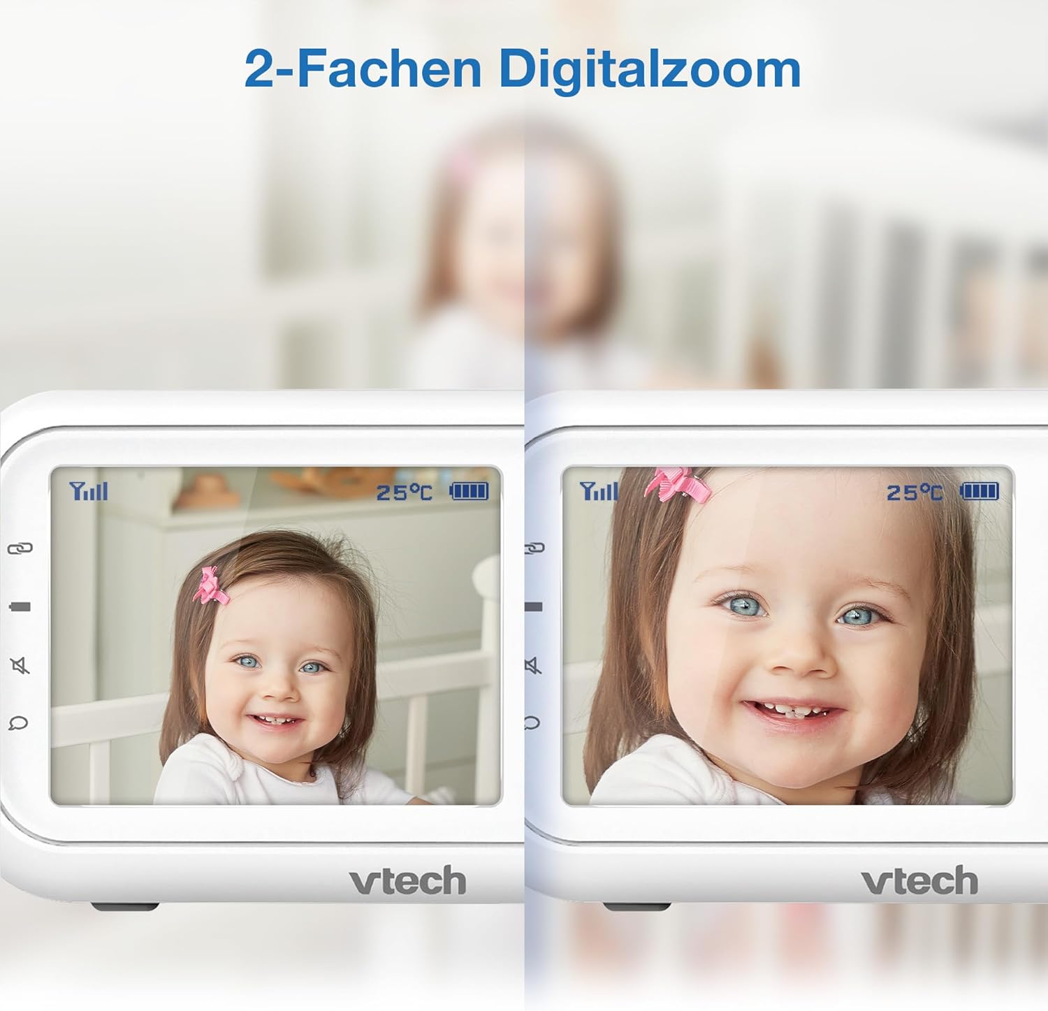 Thumbnail 6 de VTech Babymonitor VM3255 – Video-Babyphon mit beweglicher Kamera, 2,8“-LCD und Nachtsicht