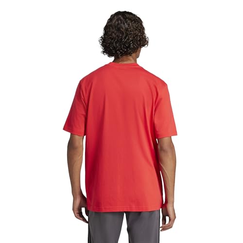 Detalle 2 de Adidas Hombre Essentials Linear Single Jersey Shirt – Pure Ruby/Black (XXL)