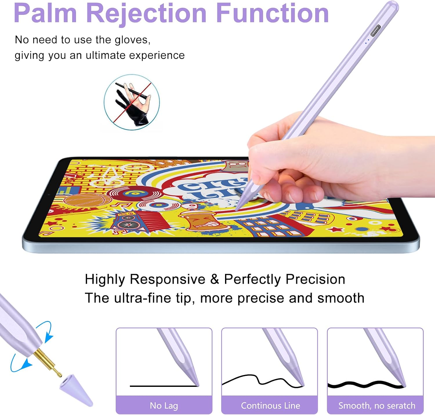 Thumbnail 3 de KBCASE Stylus Pen for iPad, 5 tips ✏