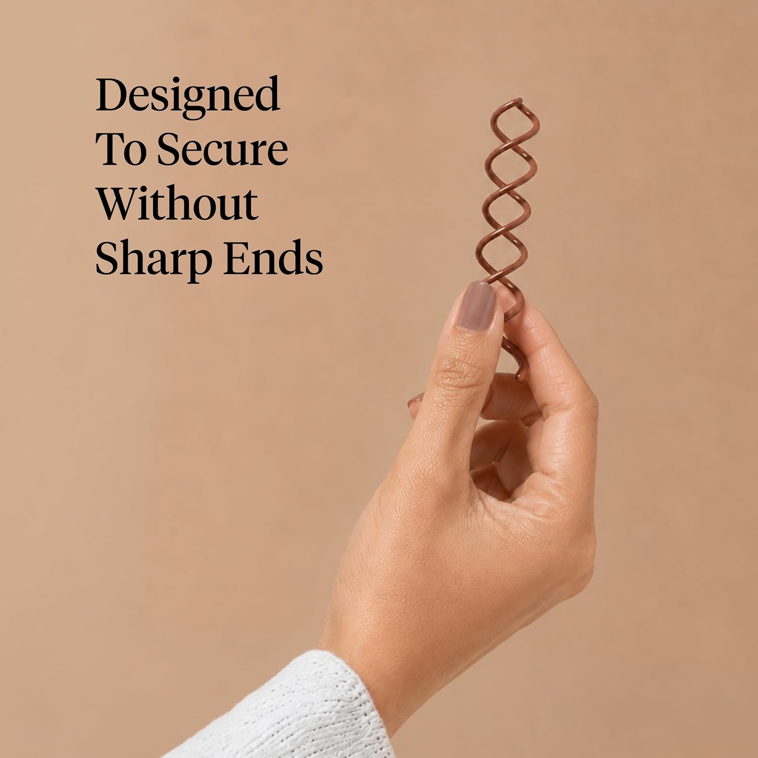 Detalle 2 de Kitsch Spiral Hair Pins, Brown