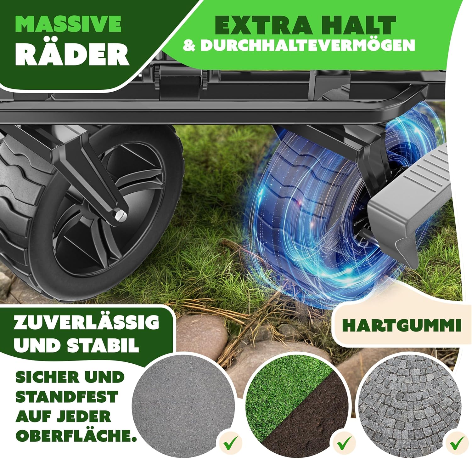 Thumbnail 3 de KESSER® XXL Bollerwagen GT9000 – faltbar, mit Dach, bis 150 kg, großzügiges Innenvolumen