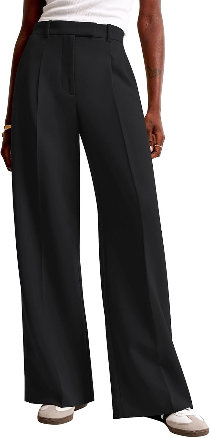 Detalle de NIMIN Wide-Leg Work Pants in Polyester-Spandex