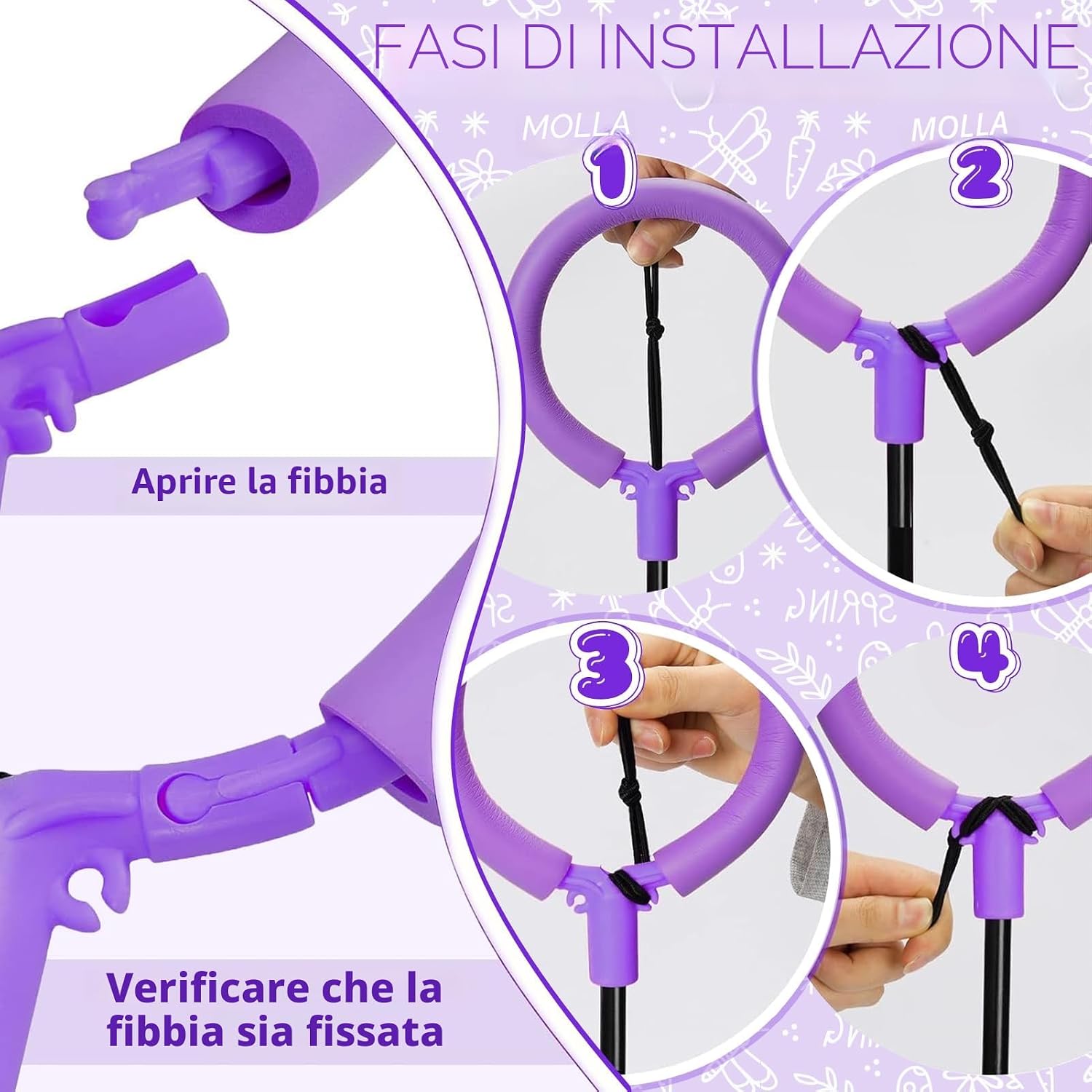 Thumbnail 4 de Chimoo Caviglia di Salto Pieghevole: Anello di Salto Viola per Bambini, 5–10 Anni