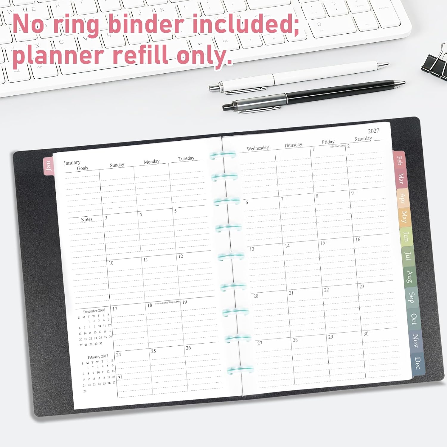 Detalle 2 de Monthly Planner Refill, 7" x 9.8