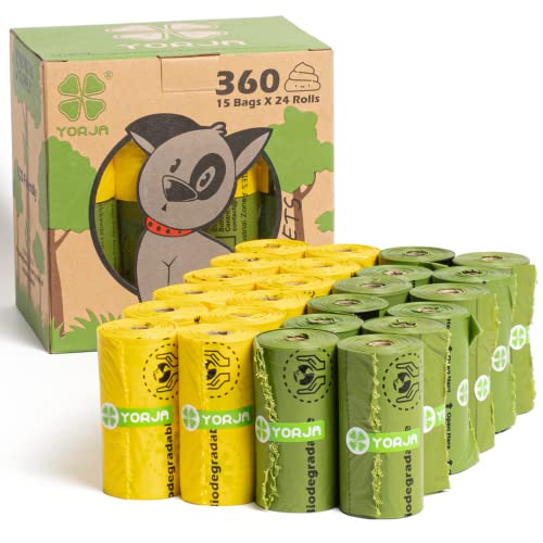 Detalle de YORJA Bolsas para Excrementos de Perro: extra gruesas, biodegradables, 360 unidades en 24 rollos