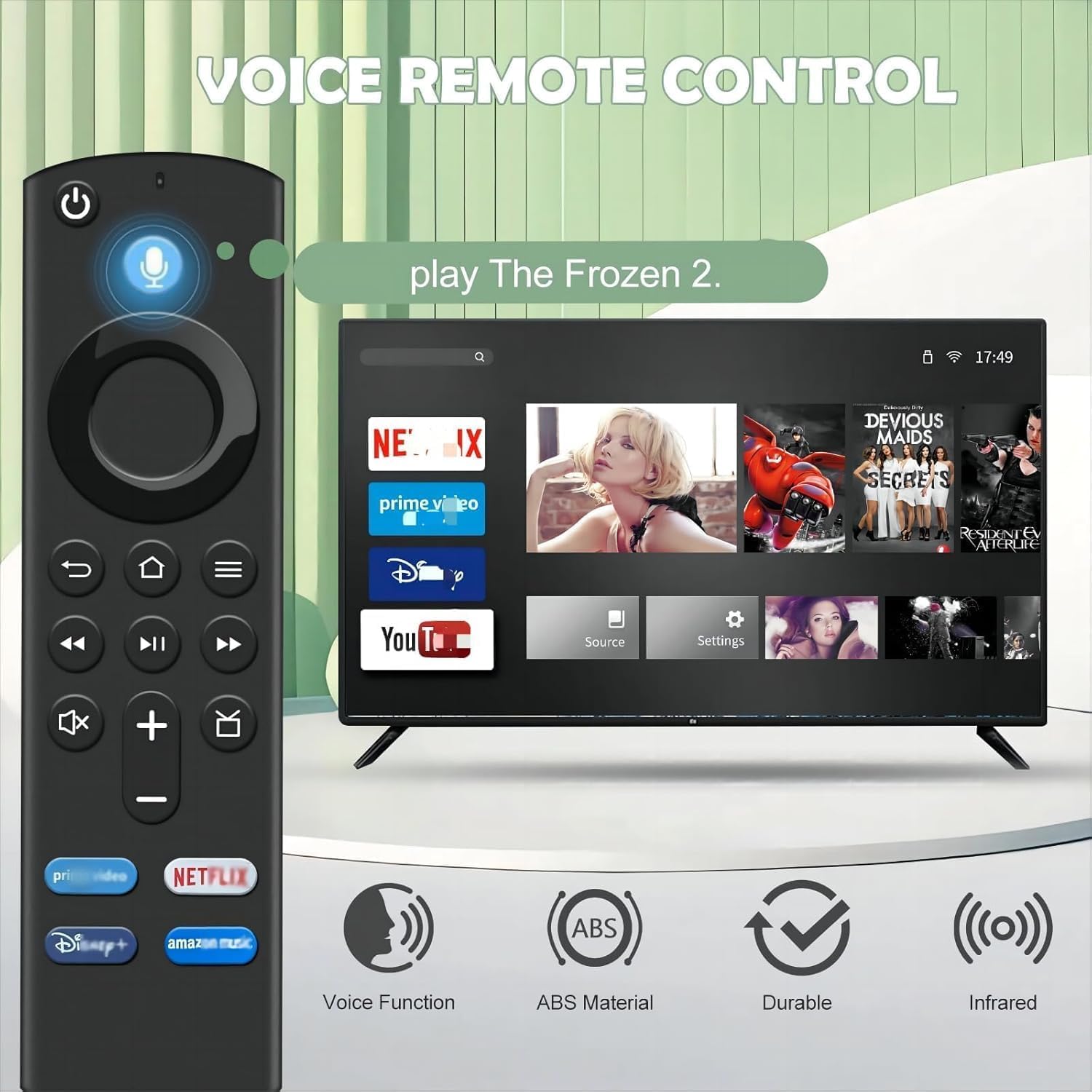 Thumbnail 1 de Replacement Voice Remote 3rd Gen for AMZ Smart TVs 4K/4K Max/Lite/Cube Stick