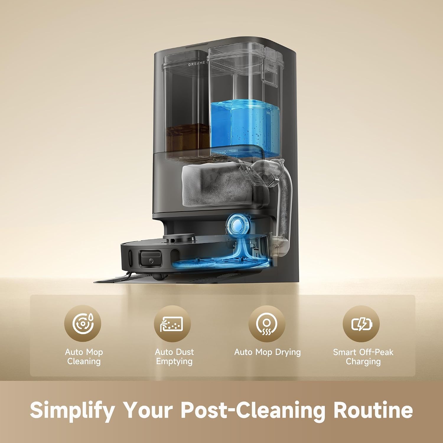 Detalle de Dreame RTD32TE D30 Ultra CE Robot Vacuum and Mop, 25,000Pa Suction