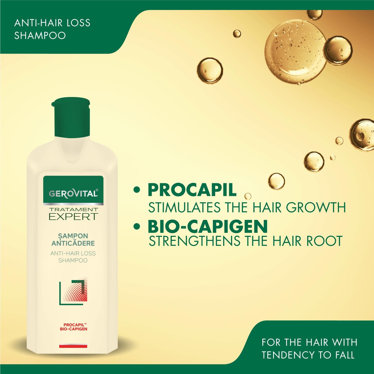 Thumbnail 3 de Gerovital Tratament Expert Anti-Hair Loss Shampoo (400 ml) – reduces hair loss and supports growth