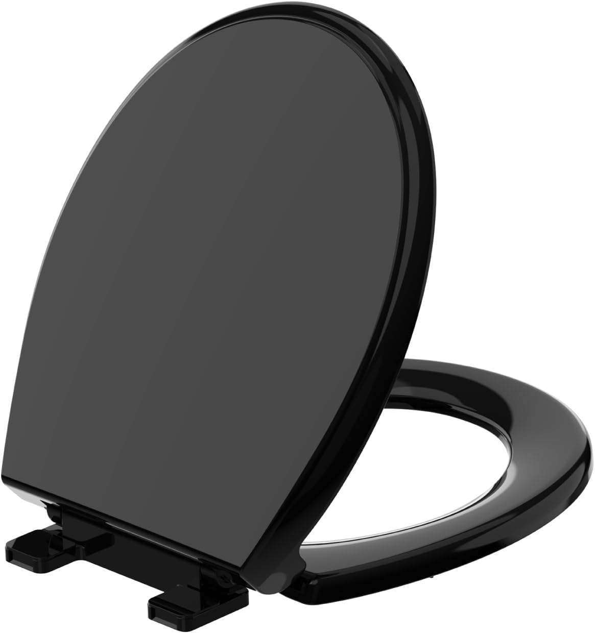 Detalle de Meydrdou CCP004 Black Round Toilet Seat with Soft-Close PP Lid