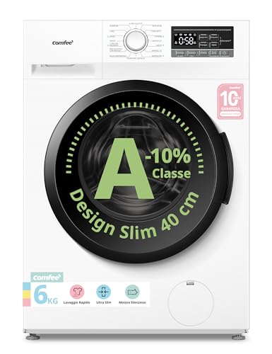 Detalle de COMFEE' Lavatrice Ultra Slim 6 kg – profondità 40 cm, motore BLDC, Classe A-10%