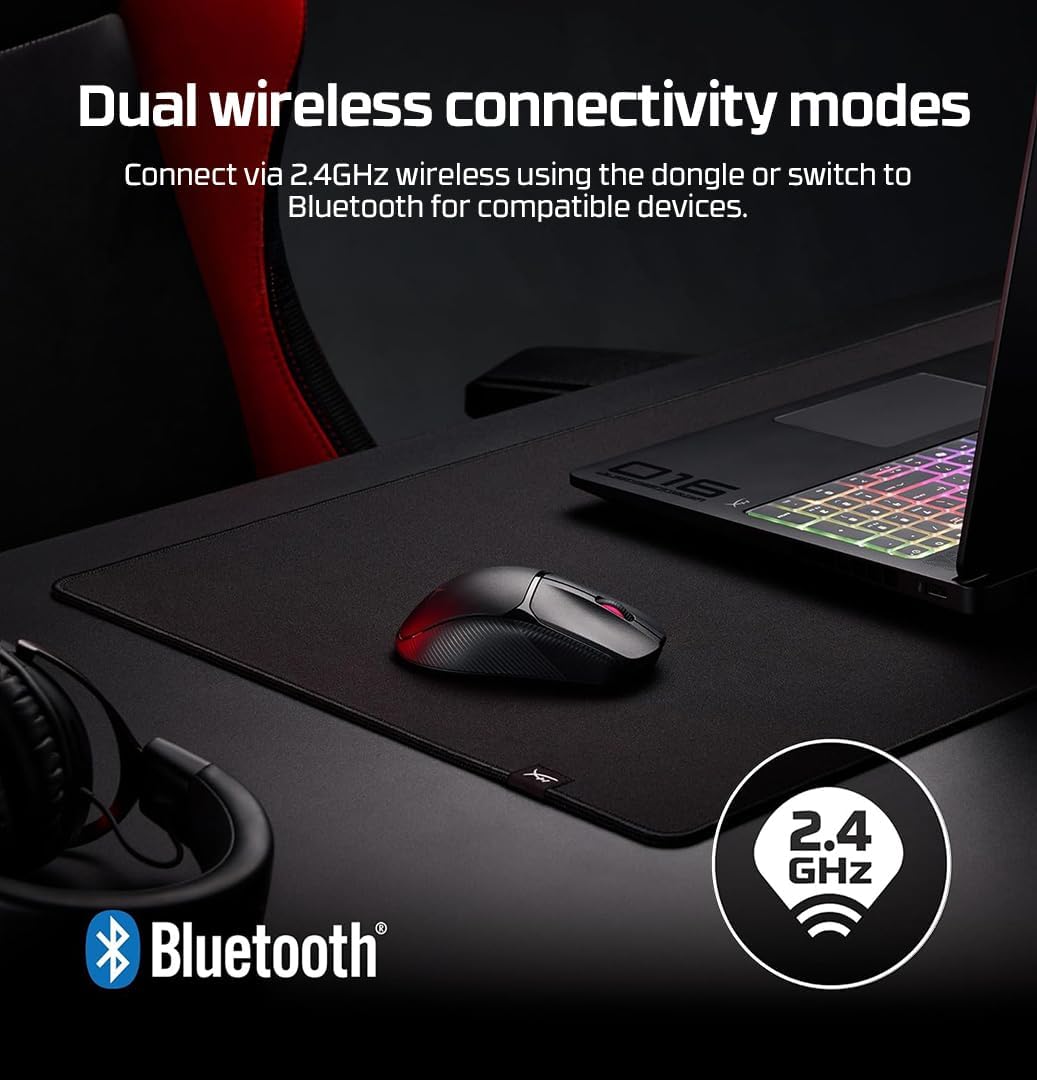 Thumbnail 2 de HyperX Pulsefire Fuse Wireless Gaming Mouse (AAA, up to 85 hours, up to 12,000 DPI, NGENUITY RGB & button remapping)