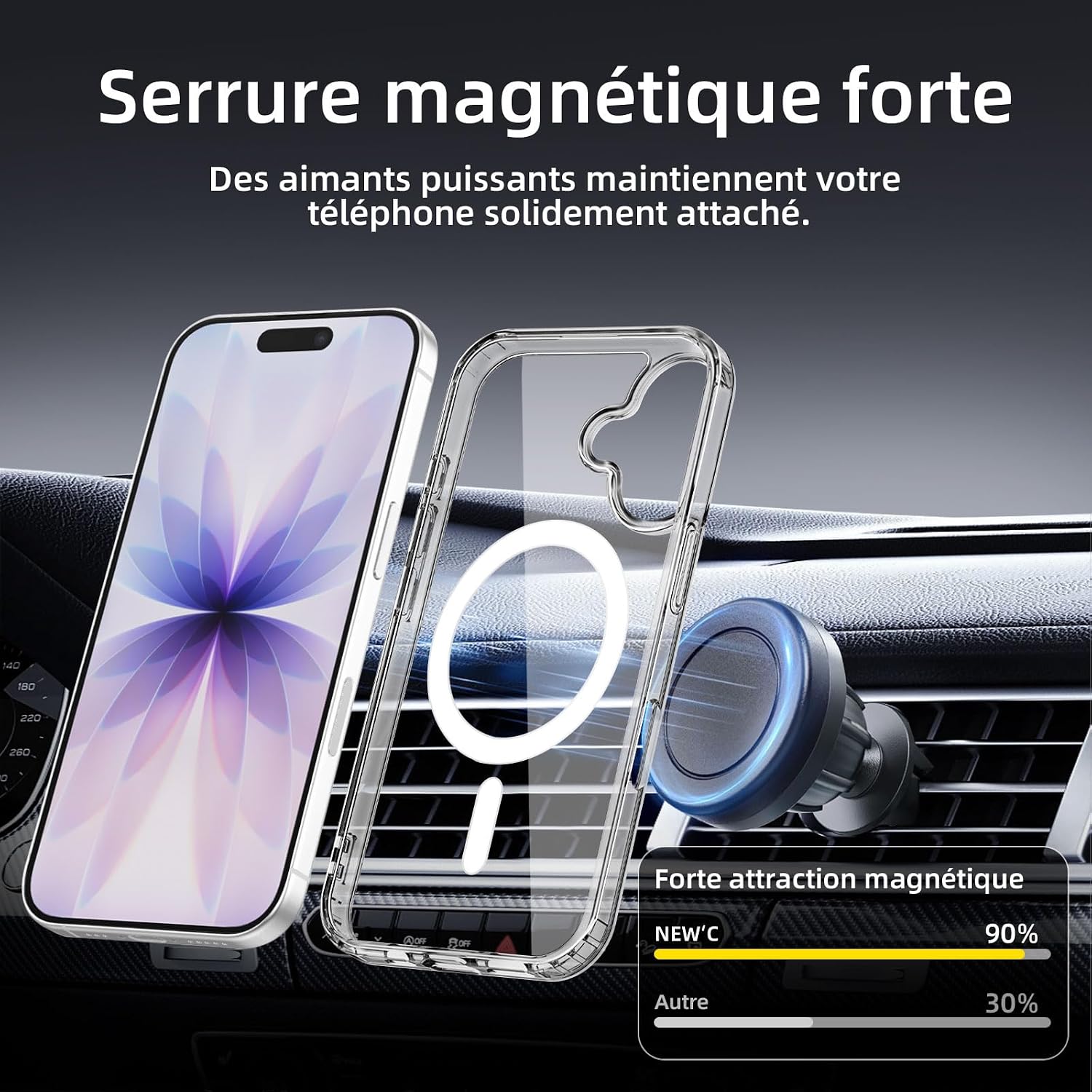 Detalle de NEW'C Coque magnétique iPhone 17 6,3