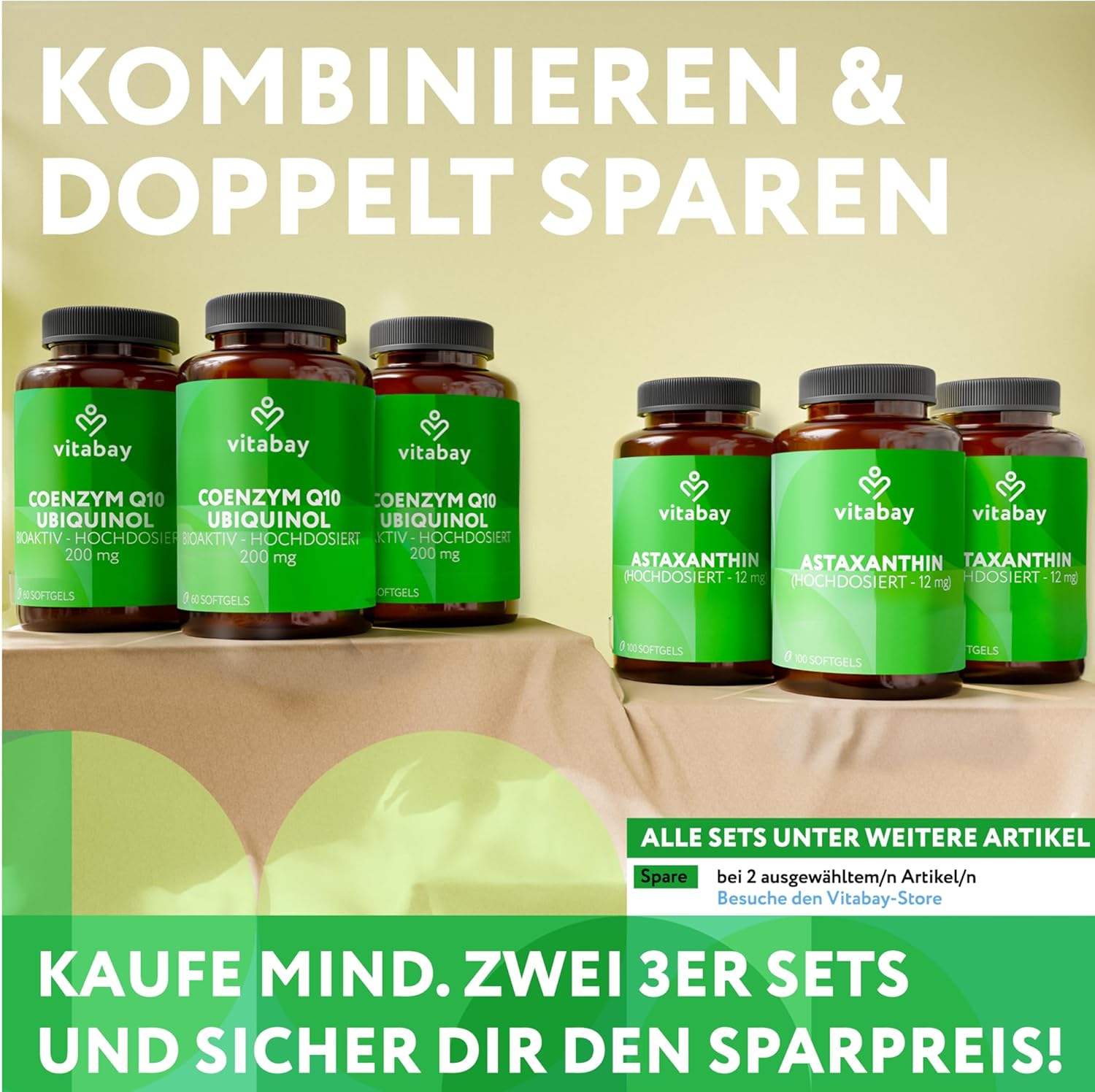 Detalle de Vitabay Lécithine 1200 mg (120 softgels végétaliens) – phosphatidylcholine de soja avec vitamine E