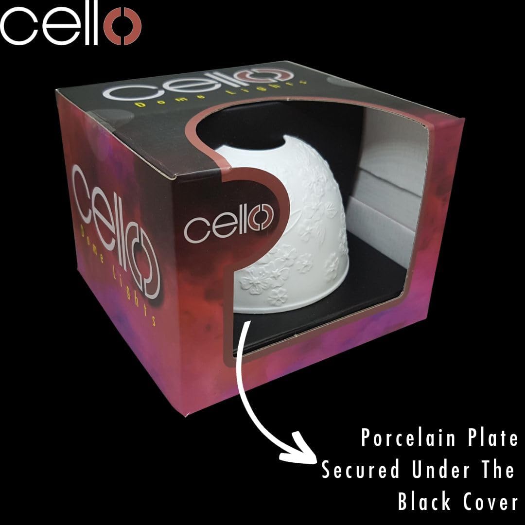 Thumbnail 5 de Cello Porcelain Tealight Holder Dome (Fairy Angel 3D Projection) – LED or tealight wax warmer gift ornament