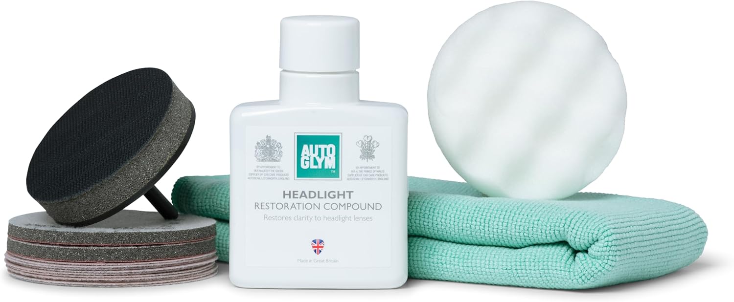Thumbnail 2 de Autoglym Headlight Restoration Complete Kit – Restore Cloudy Headlights Easily with Your Drill