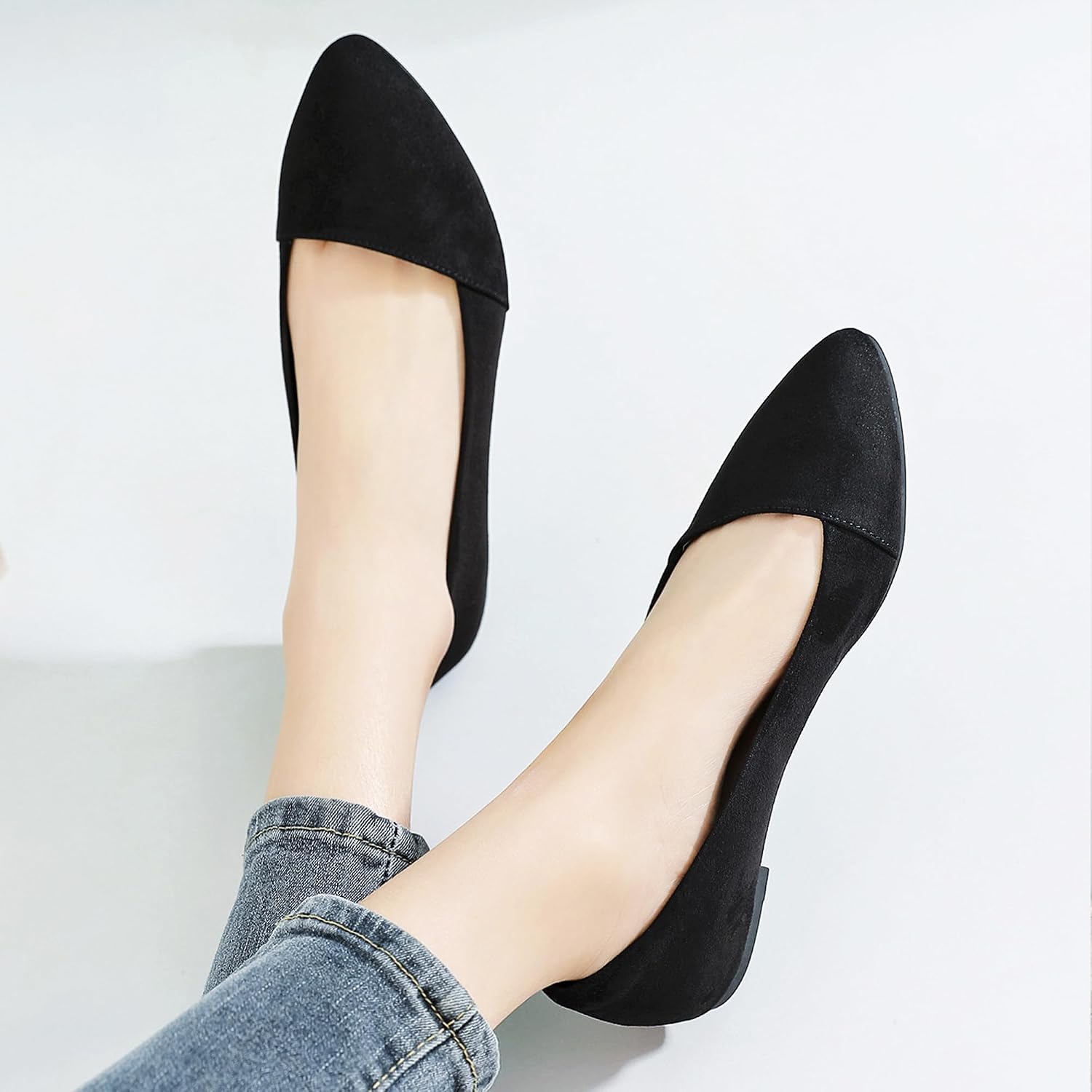Thumbnail 1 de Ataiwee suede flat shoes for wide width