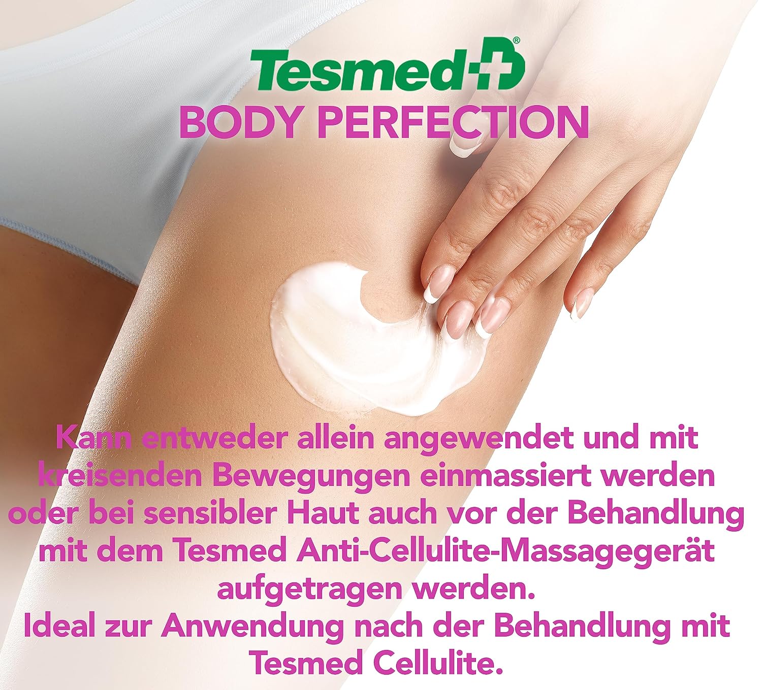 Detalle de Tesmed Body Perfection: Körper- und Anti-Cellulite Creme mit Kühlwirkung und Duft