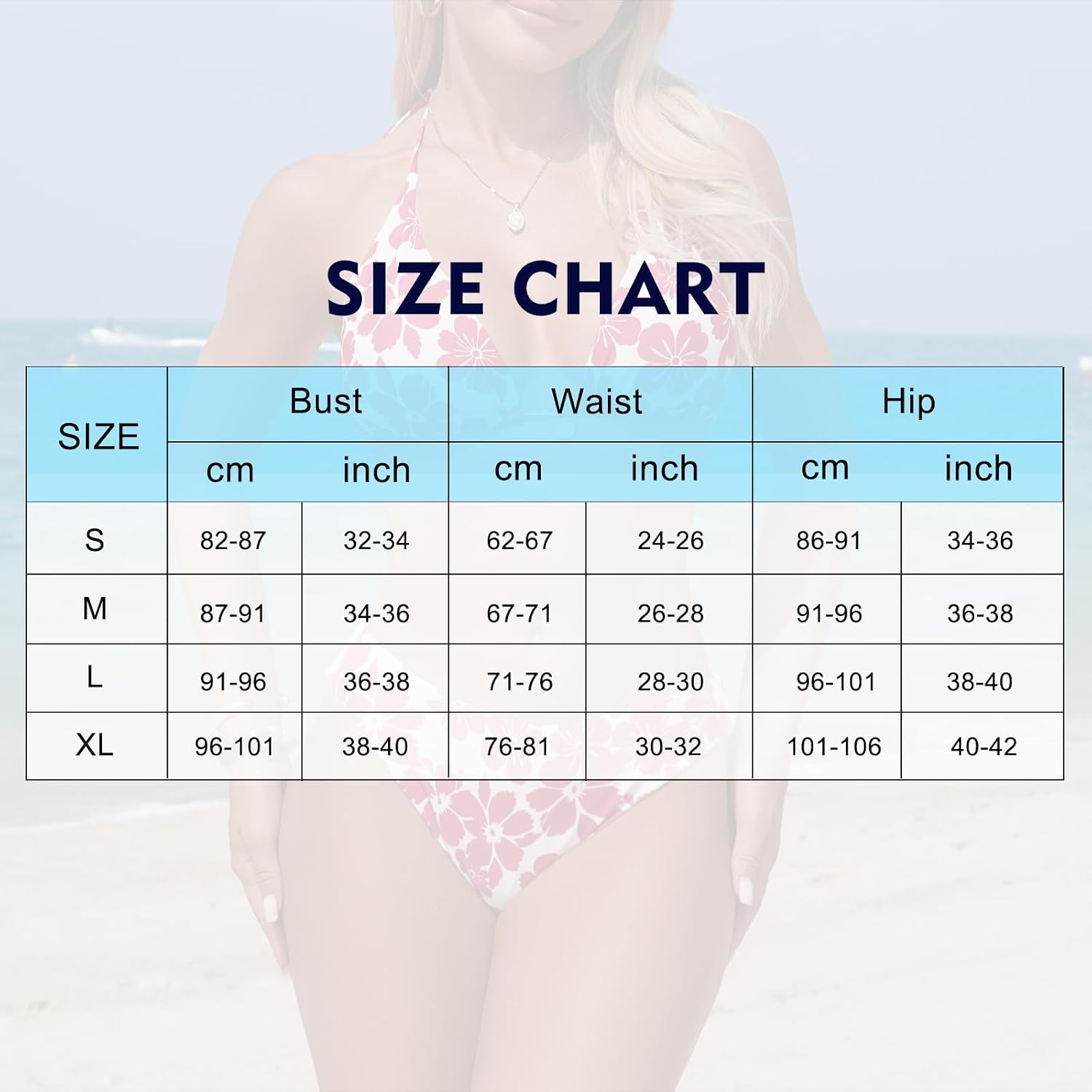 Thumbnail 6 de Wantonfy Damen Bikini-Set mit V-Ausschnitt & Push-up-Pants – Blumenmuster für Strand und Pool