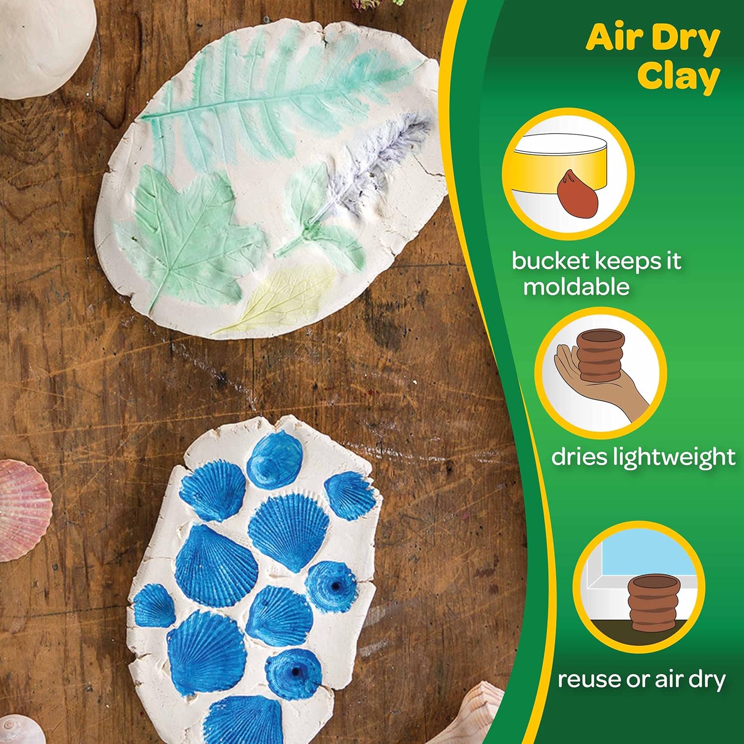 Thumbnail 2 de Crayola Air Dry Clay for Kids (White) — 25 lbs Bulk Modeling Clay